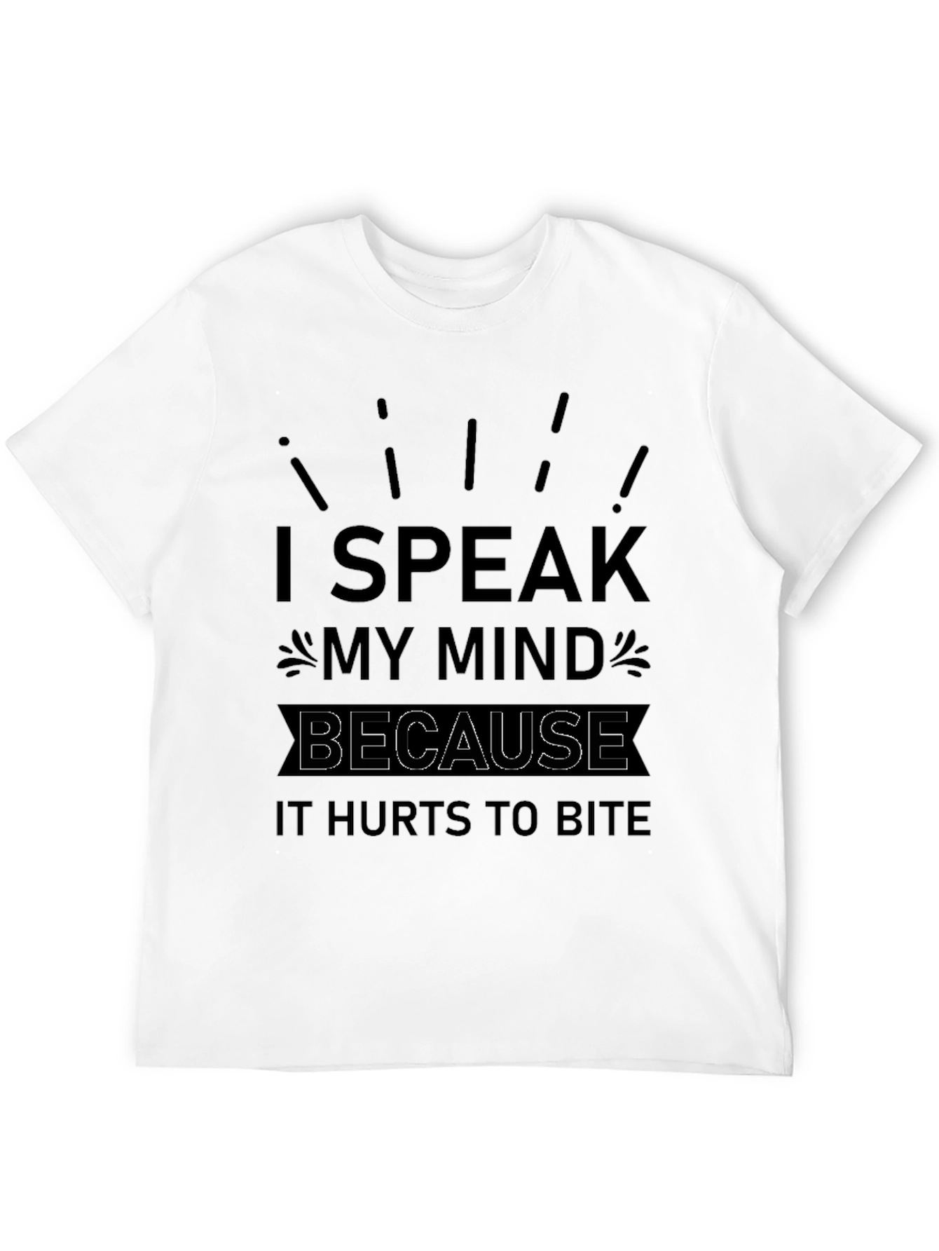 I Speak My Mind Mens Black Graphic Tee