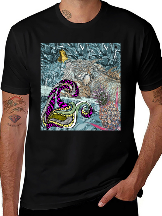 Iguana Dream Black T-Shirt