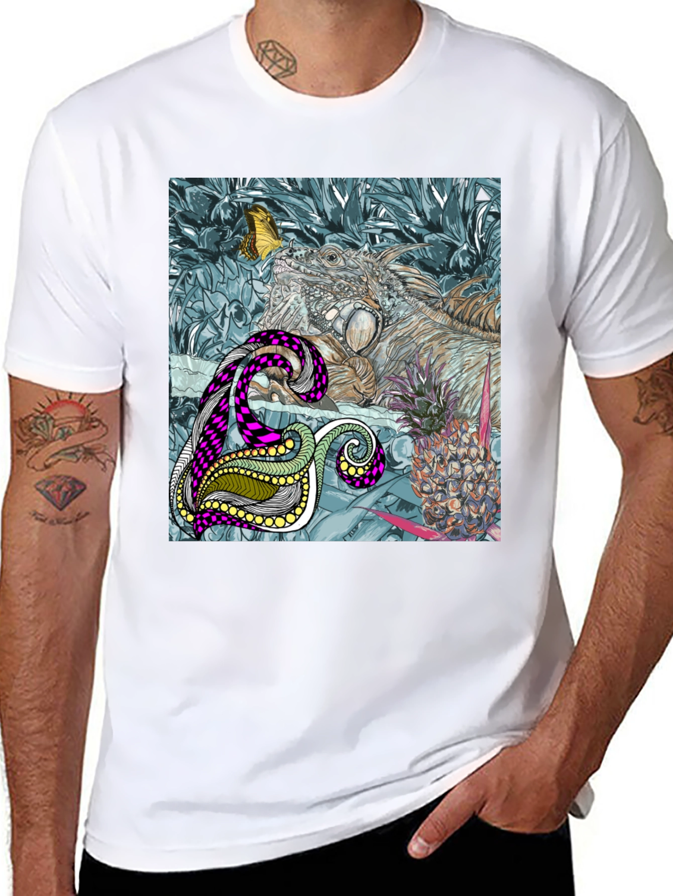 Iguana Dream Black T-Shirt