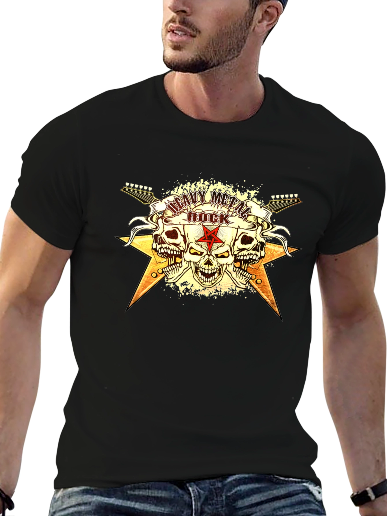 Heavy Metal Rock Graphic T-Shirt
