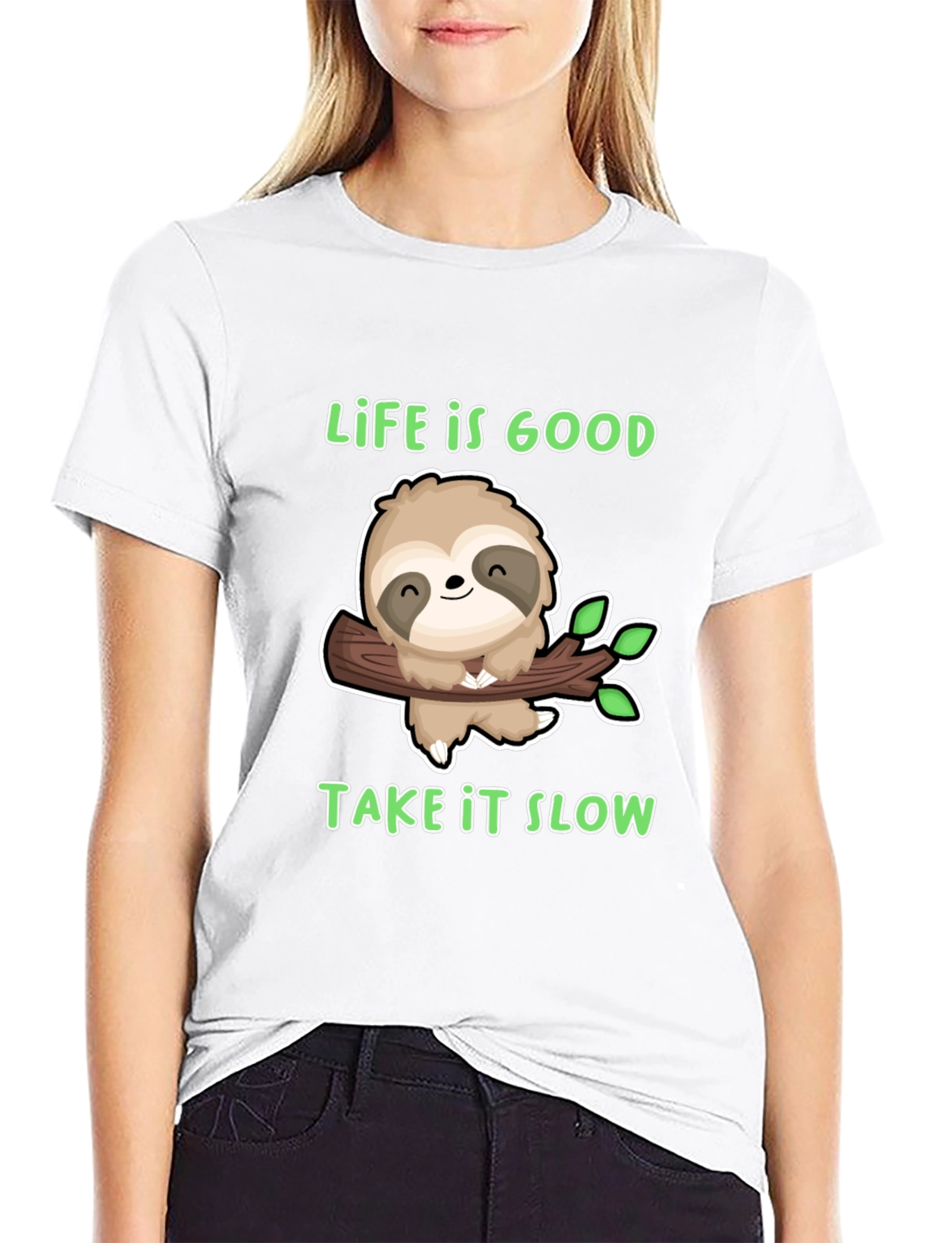Life is Good Sloth Graphic Tee
