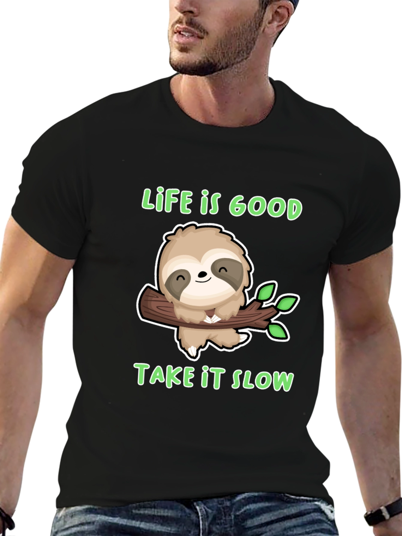 Life is Good Sloth Graphic Tee