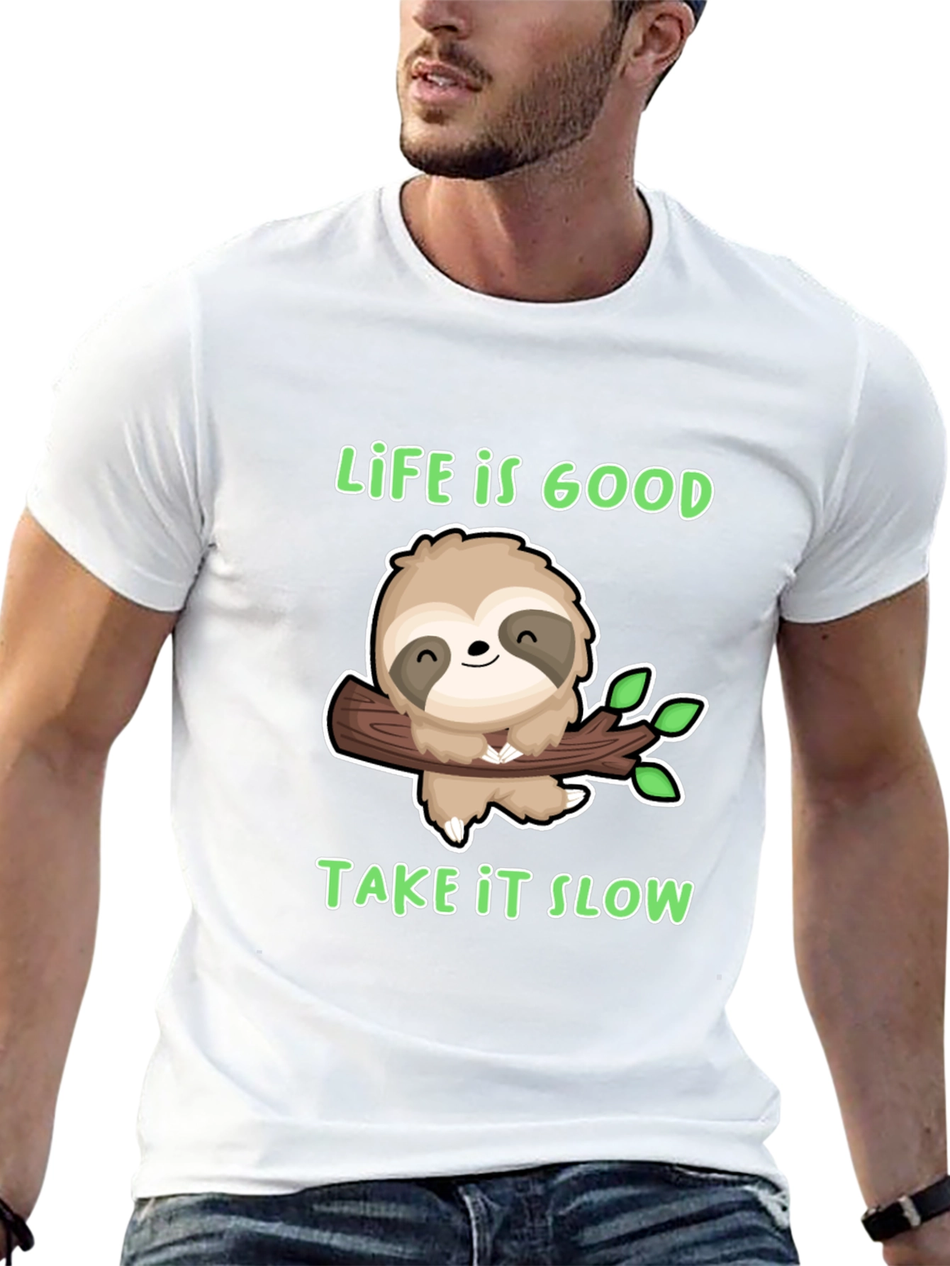 Life is Good Sloth Graphic Tee