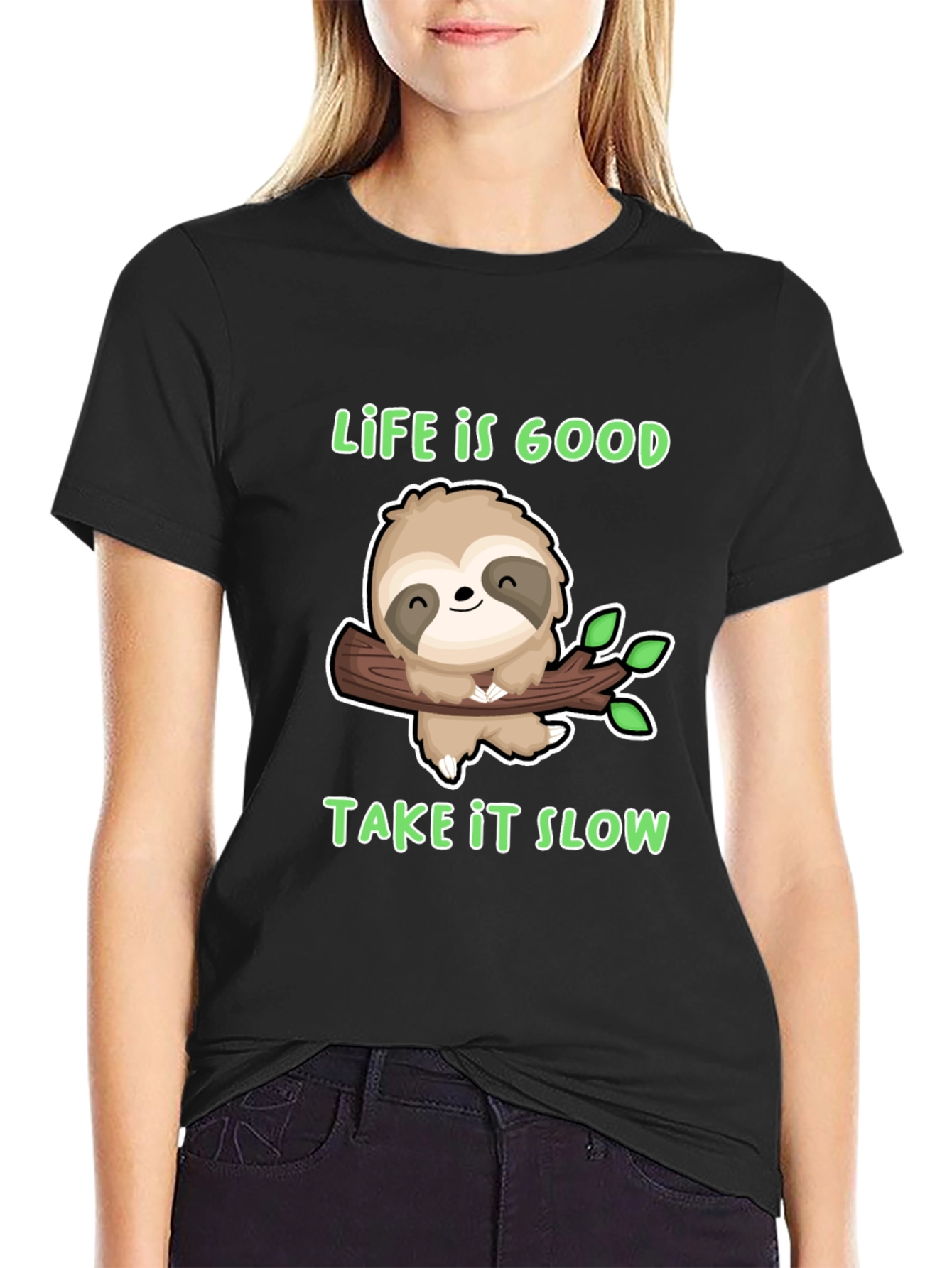 Life is Good Sloth Graphic Tee