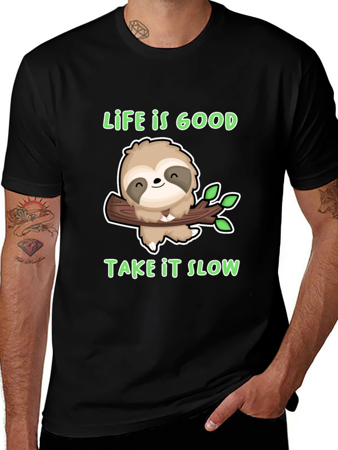 Life is Good Sloth Graphic Tee