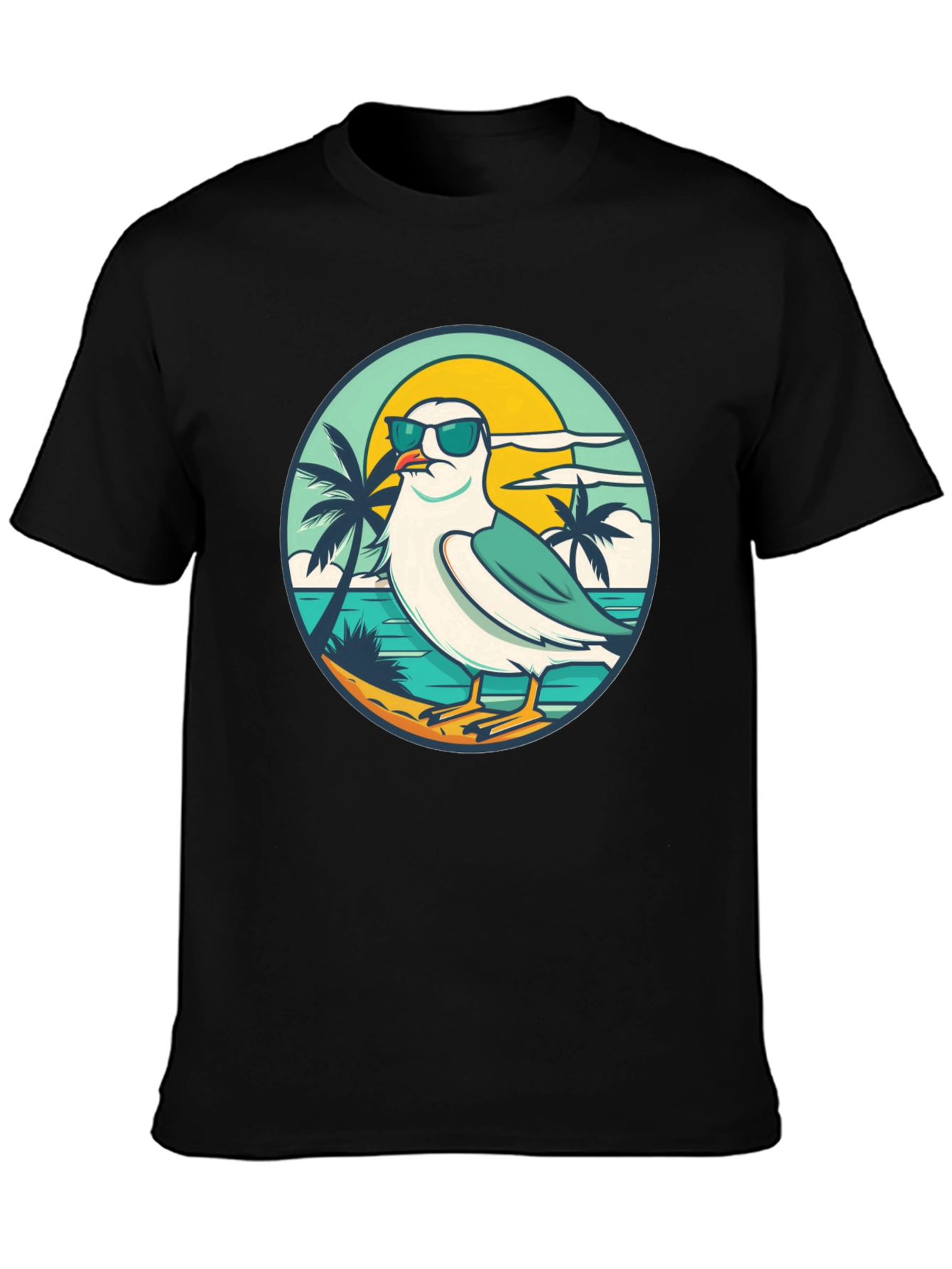 Cool Seagull Graphic Tee - Beach Vibes