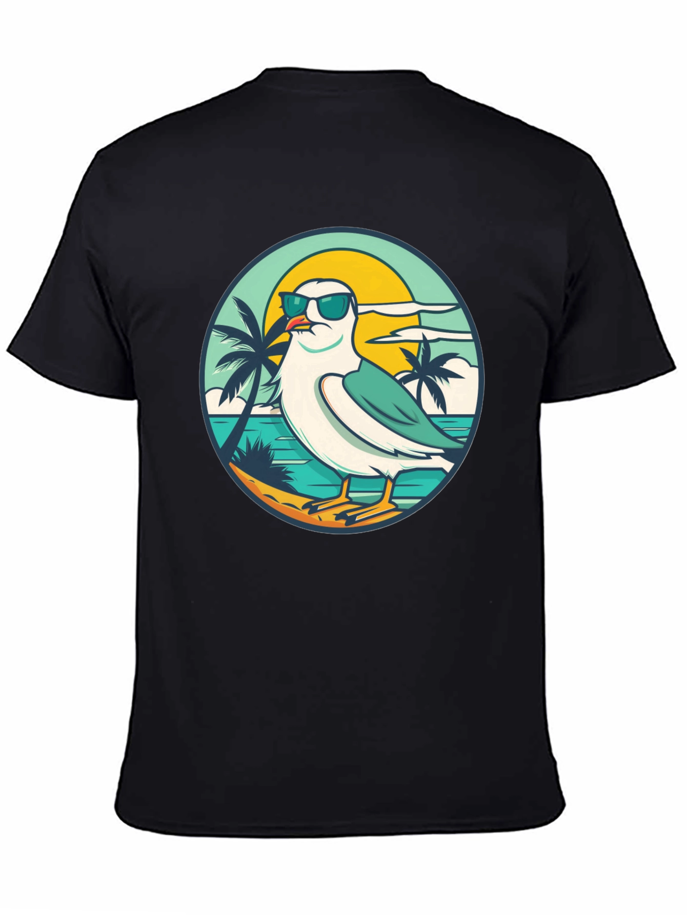 Cool Seagull Graphic Tee - Beach Vibes