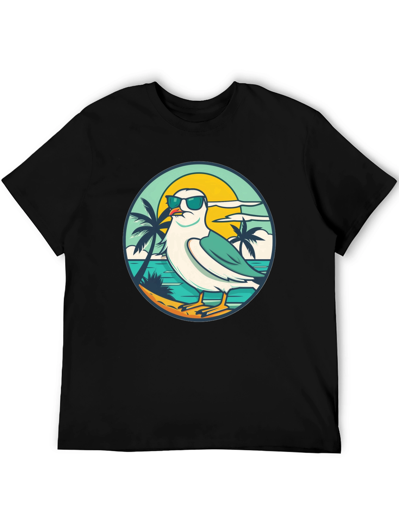 Cool Seagull Graphic Tee - Beach Vibes