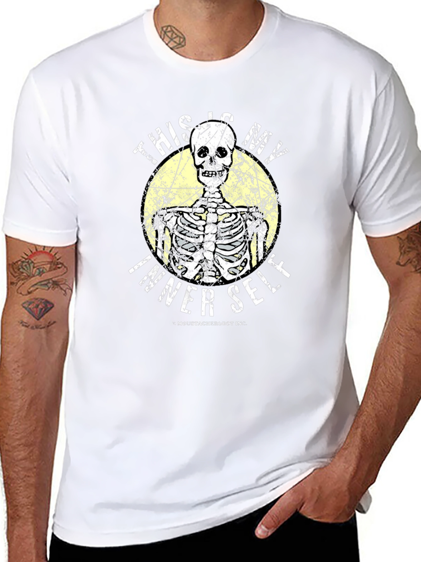 Humorous Skeleton Graphic T-Shirt - Inner Self