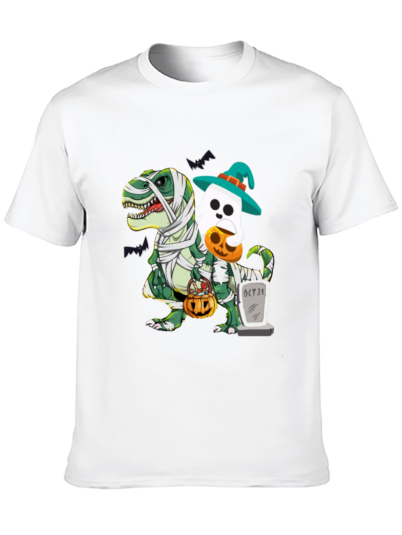 Halloween Dinosaur Ghost Mummy T-Shirt