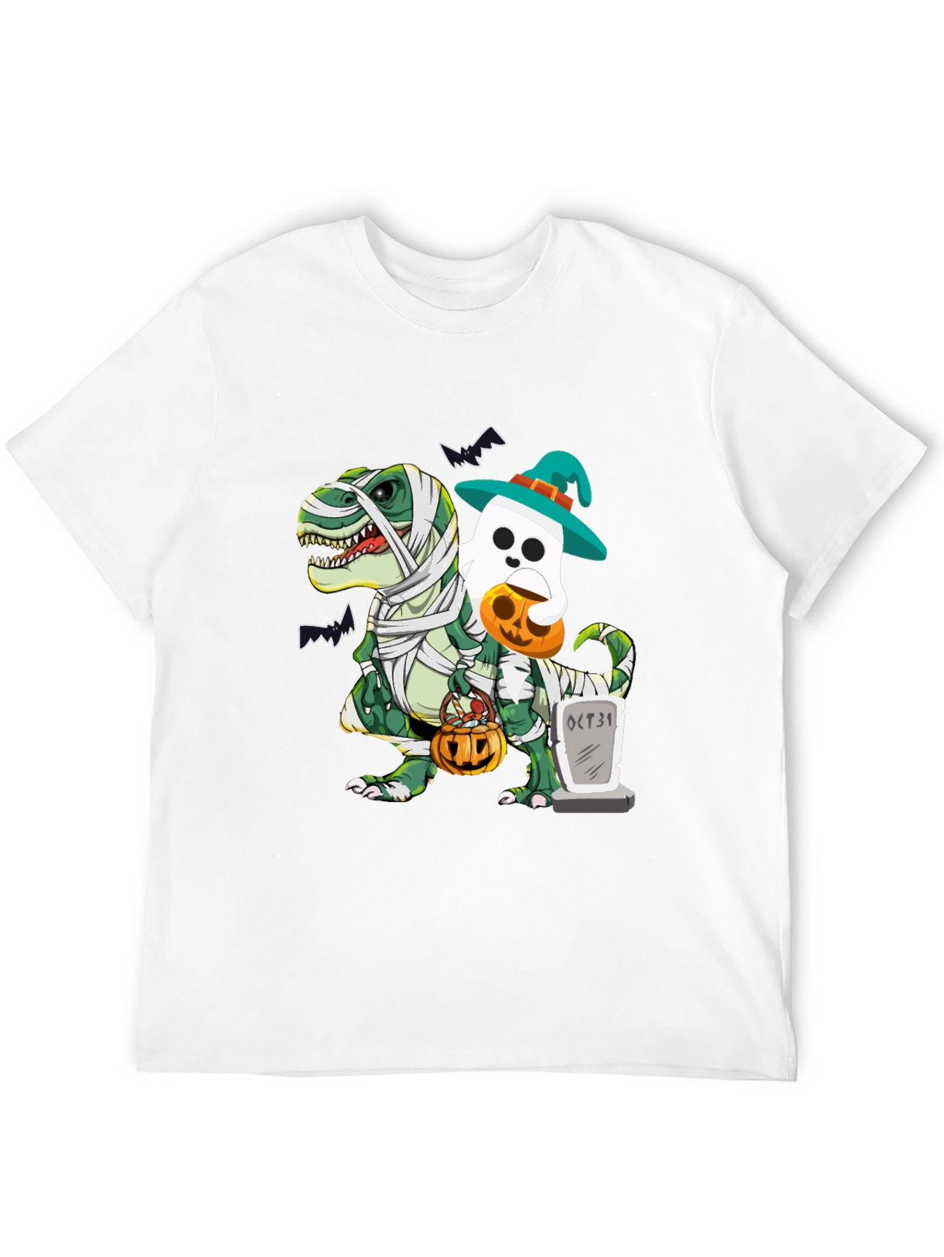 Halloween Dinosaur Ghost Mummy T-Shirt