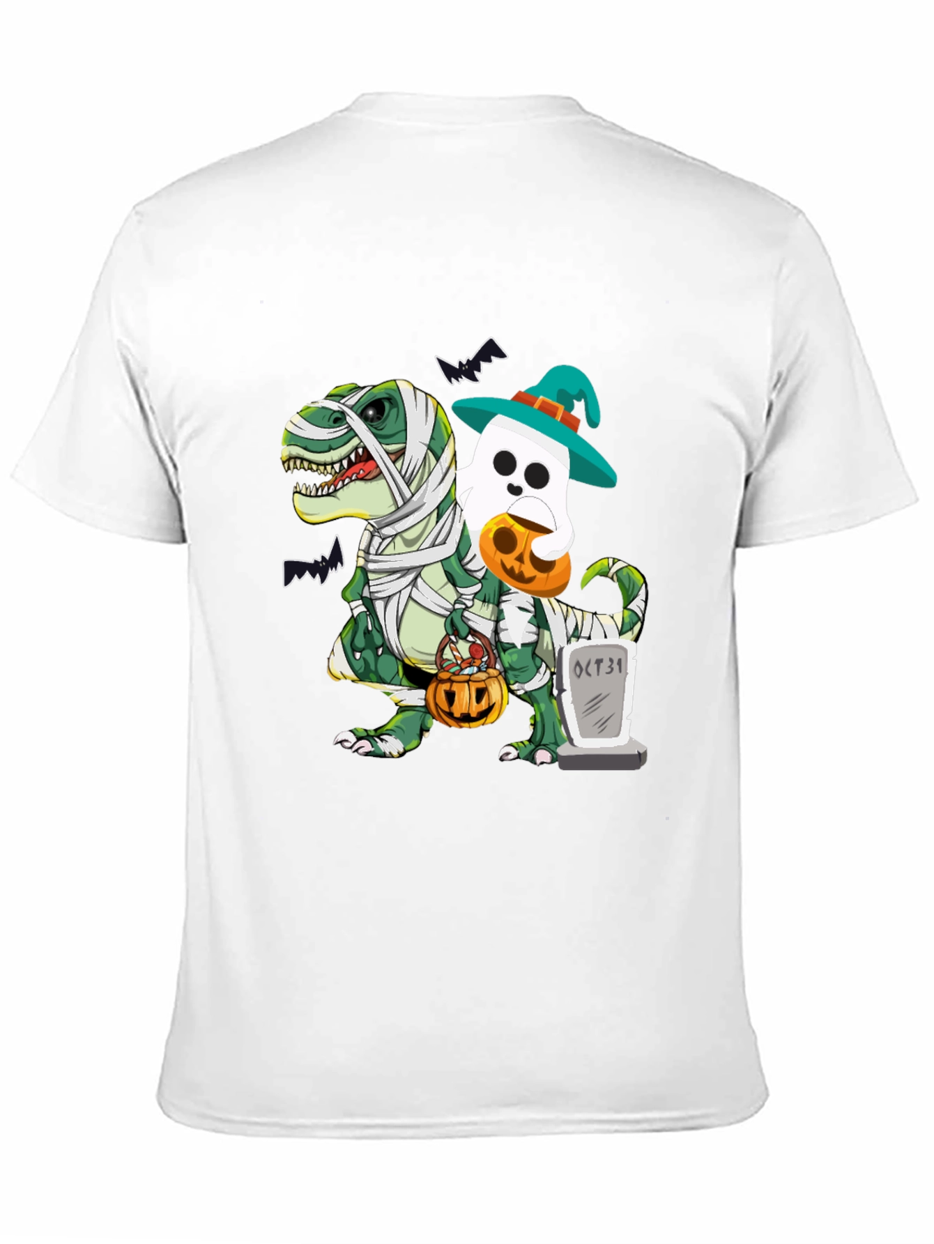 Halloween Dinosaur Ghost Mummy T-Shirt