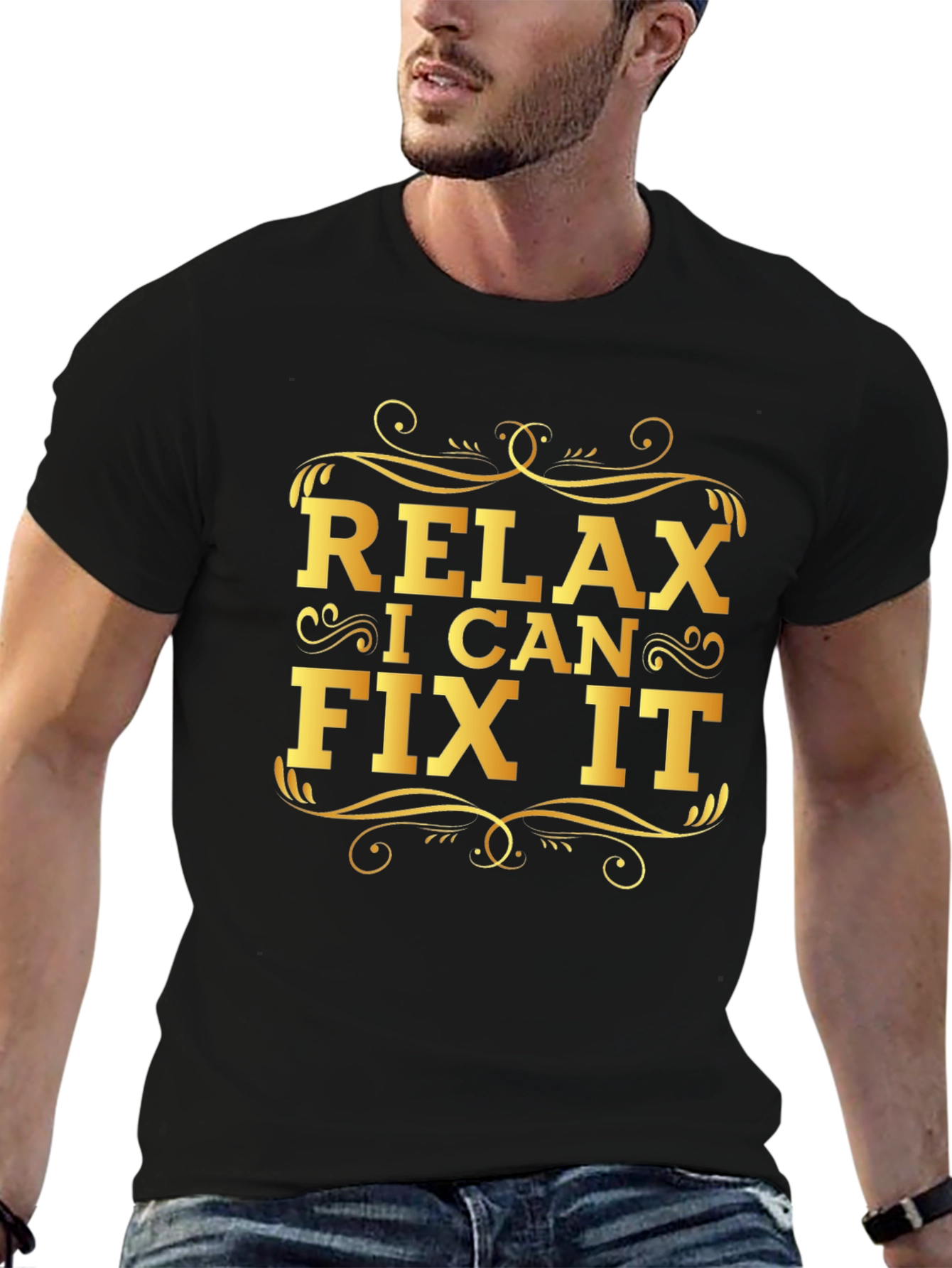 Relax I Can Fix It - Graphic Print T-Shirt