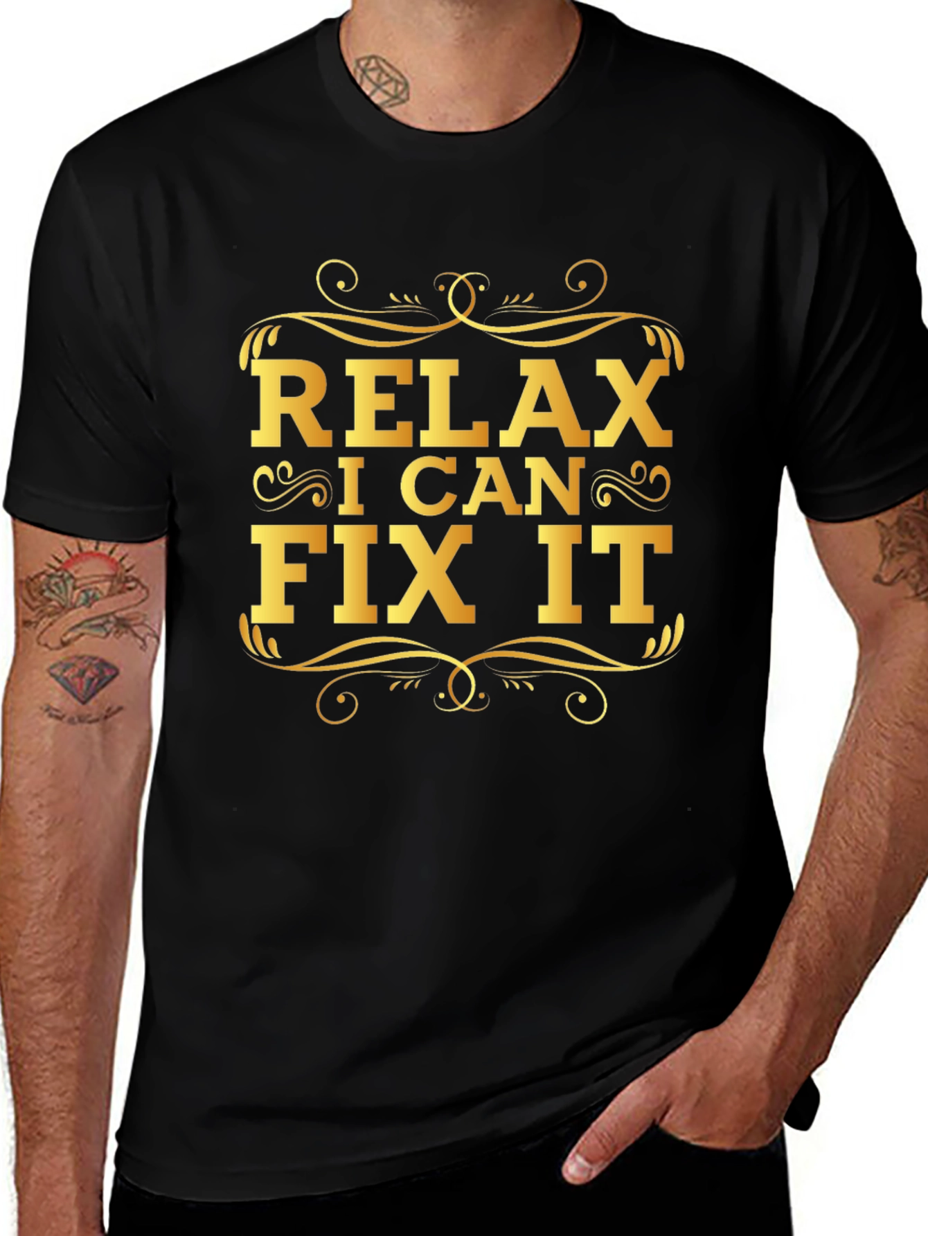 Relax I Can Fix It - Graphic Print T-Shirt