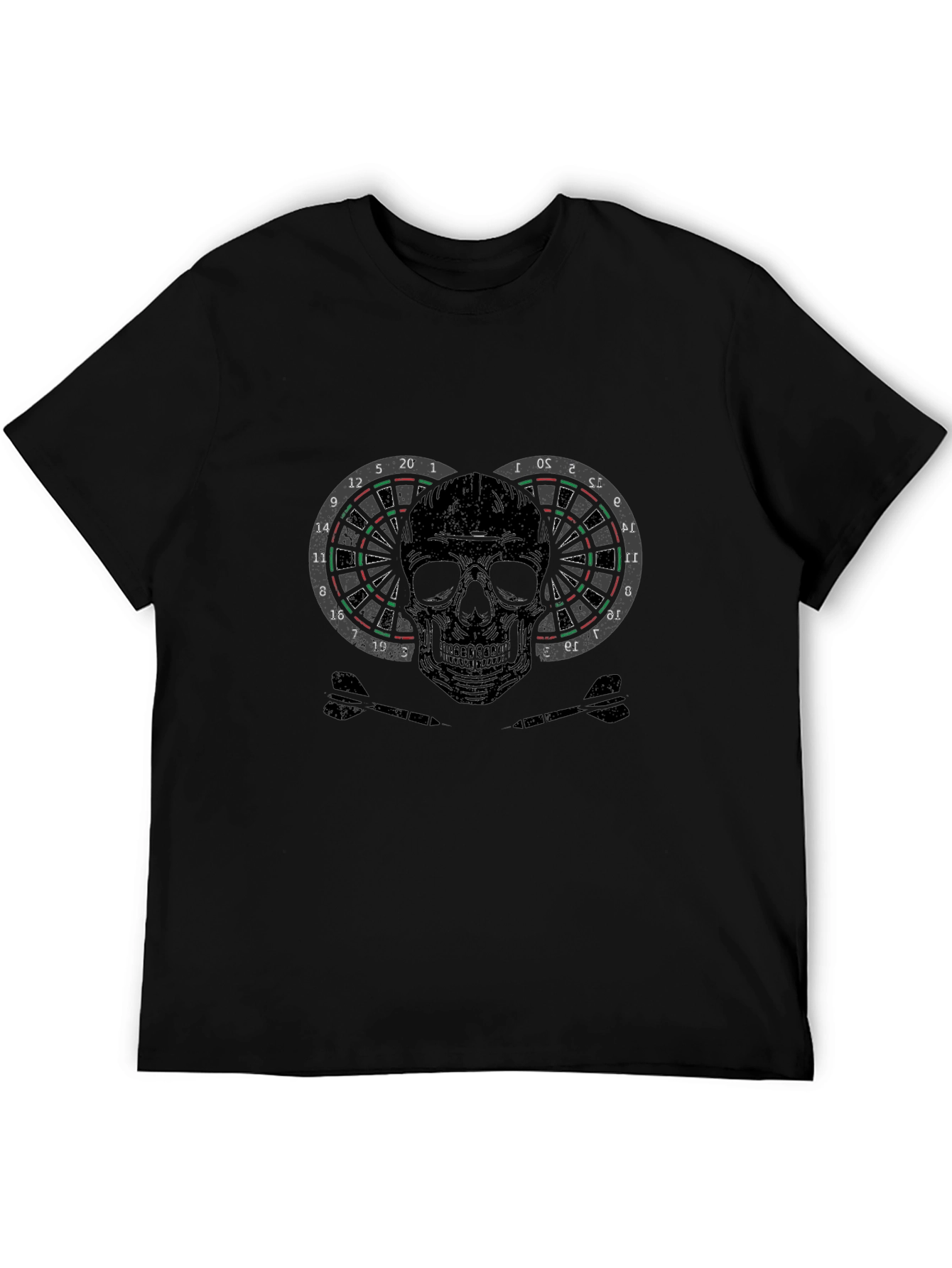 Dartboard Skull Graphic T-Shirt