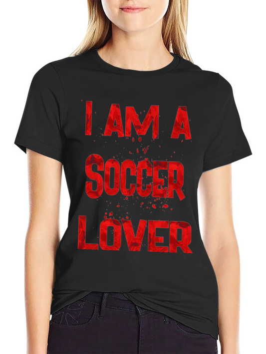 I Am A Soccer Lover Black Graphic Tee