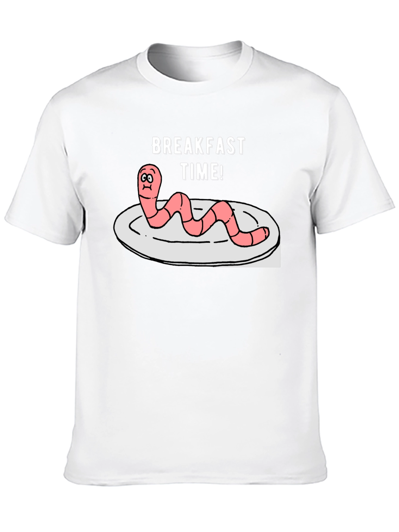 Breakfast Time Worm Graphic T-Shirt