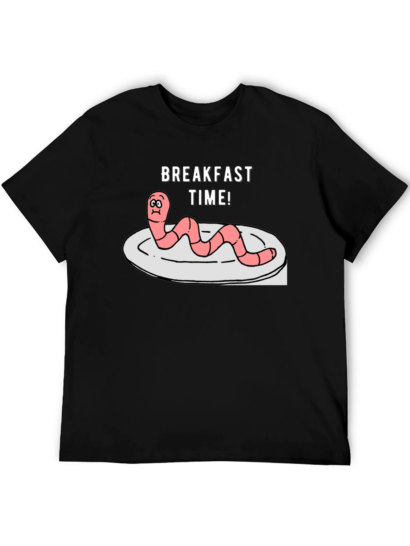 Breakfast Time Worm Graphic T-Shirt