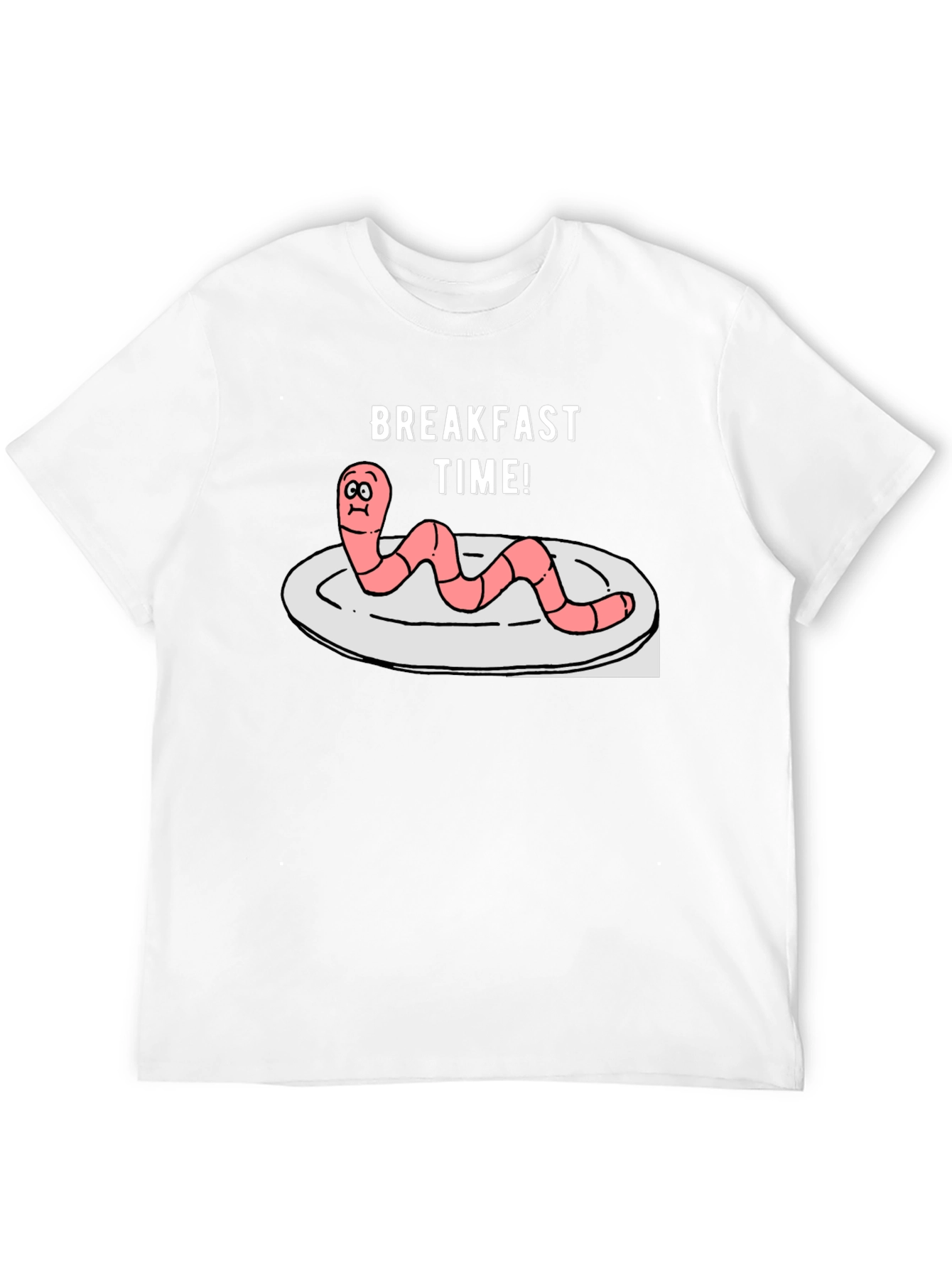 Breakfast Time Worm Graphic T-Shirt