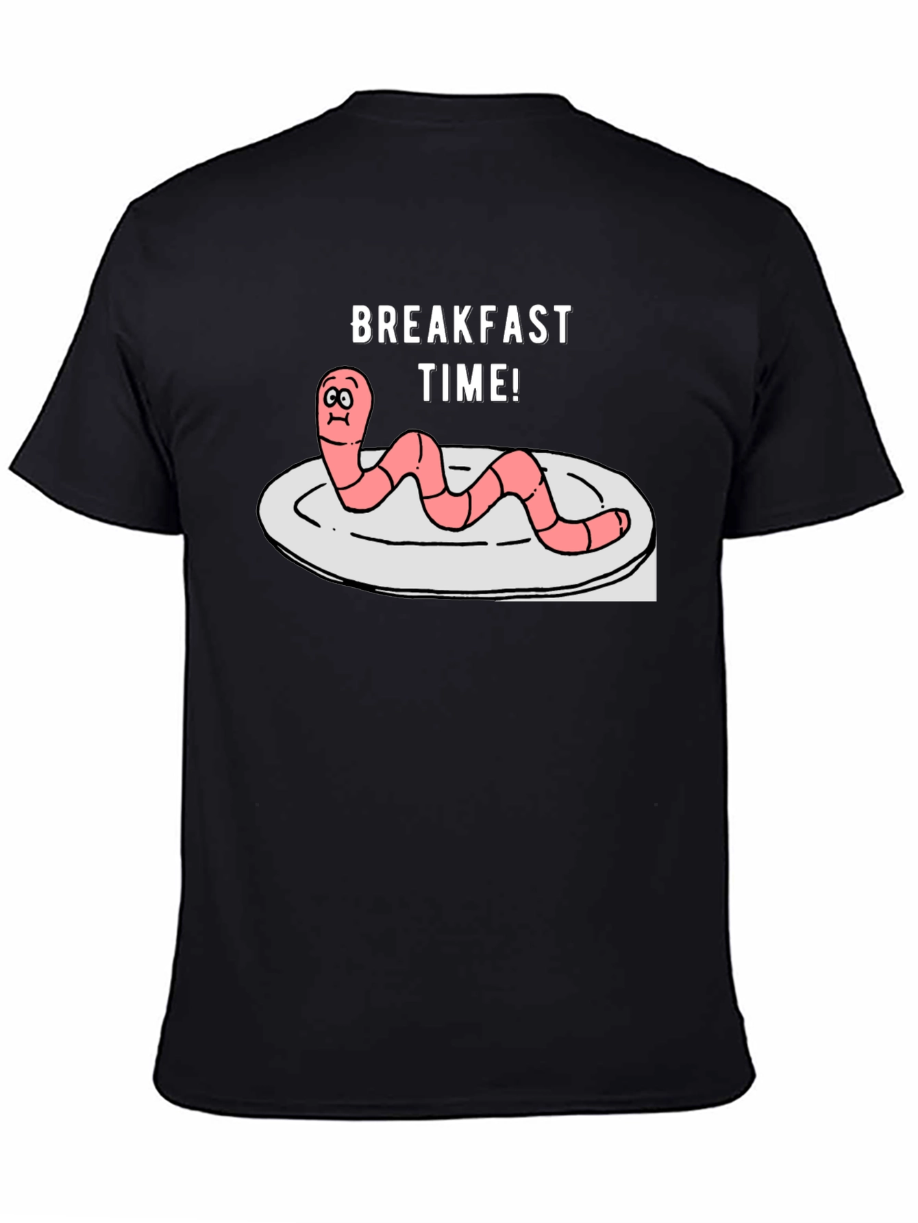Breakfast Time Worm Graphic T-Shirt