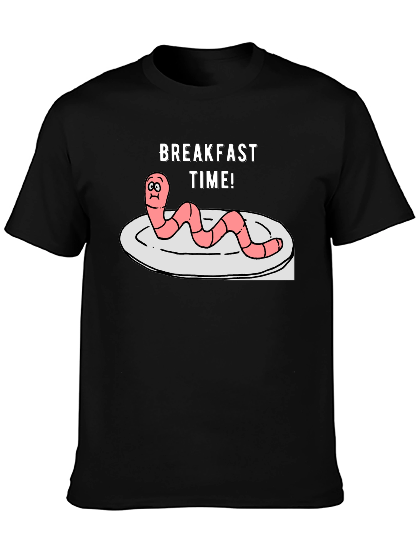 Breakfast Time Worm Graphic T-Shirt