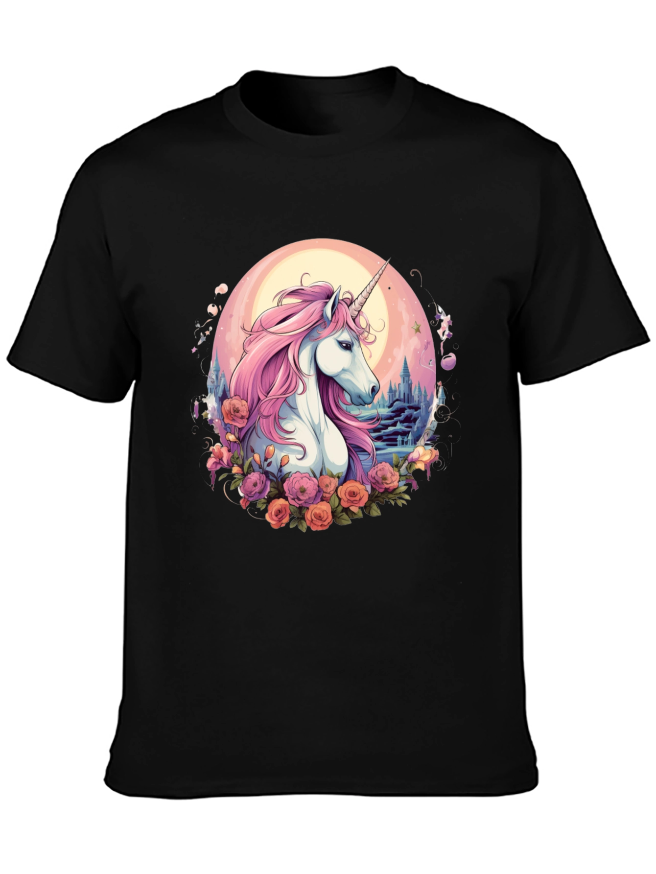 Unicorn Floral Graphic T-Shirt