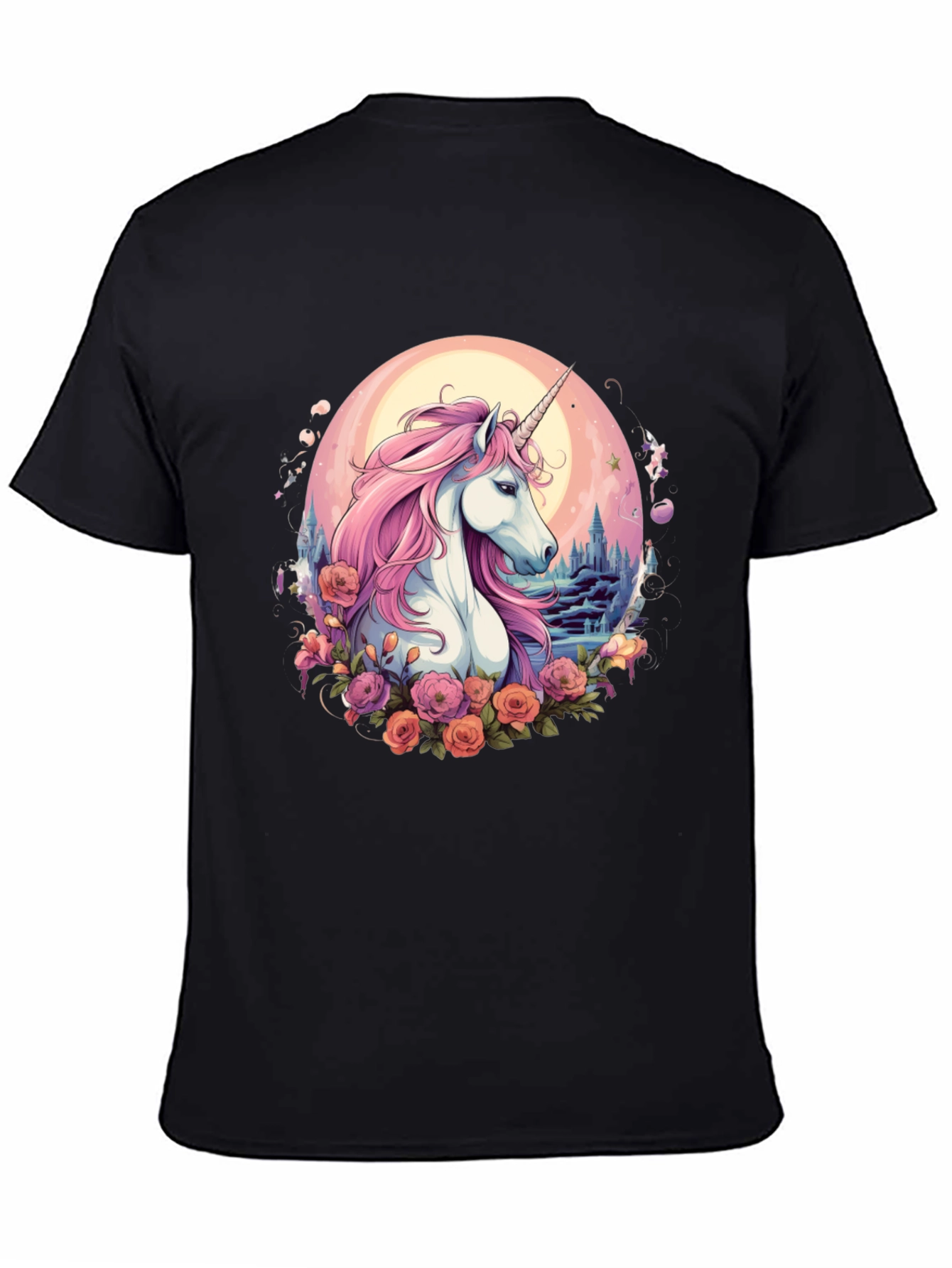 Unicorn Floral Graphic T-Shirt