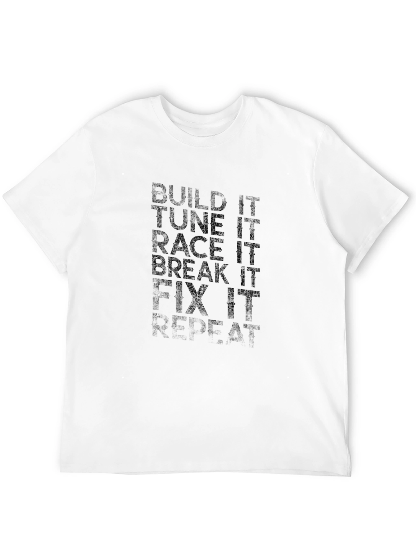 Build Tune Race Fix Repeat Black T-Shirt