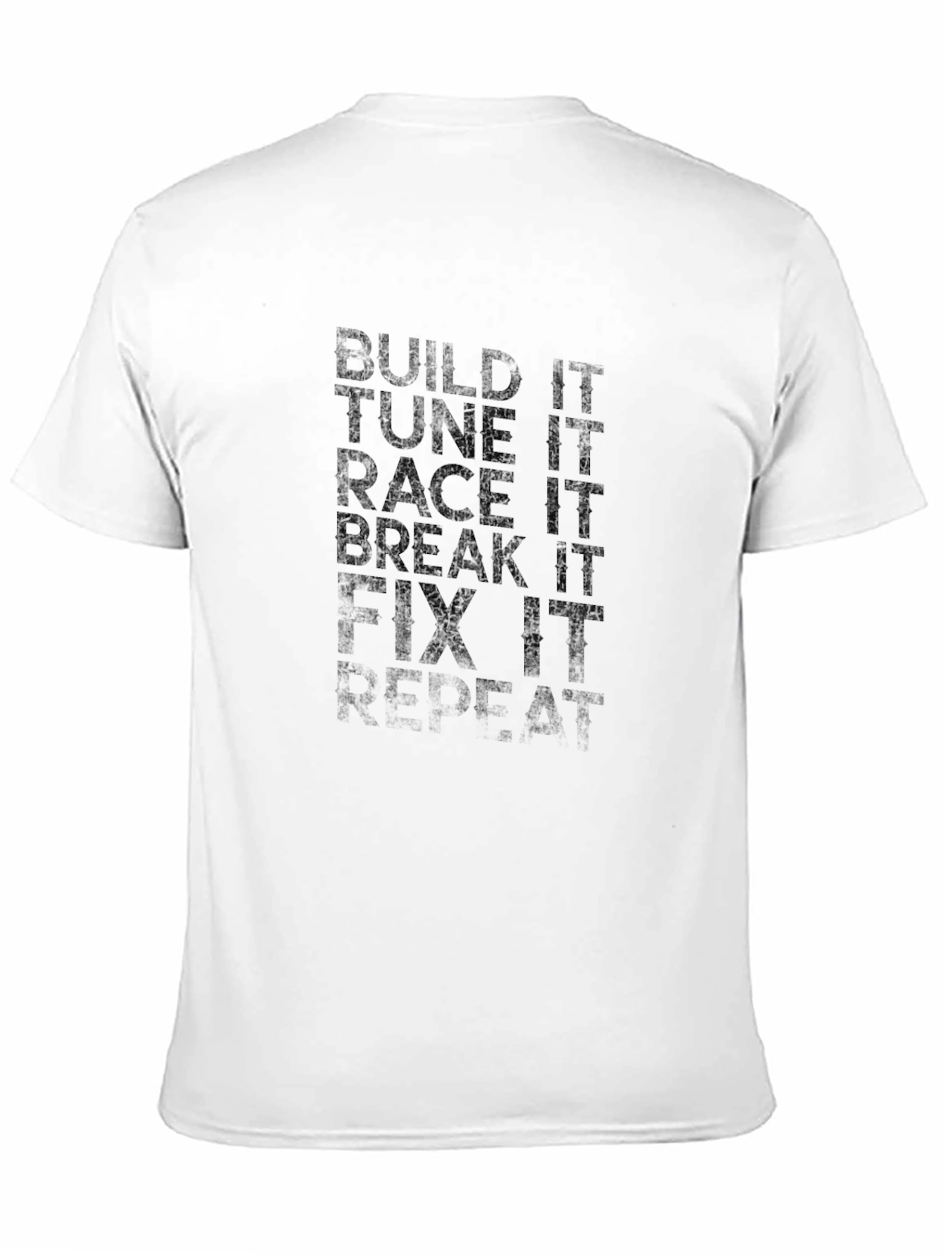 Build Tune Race Fix Repeat Black T-Shirt