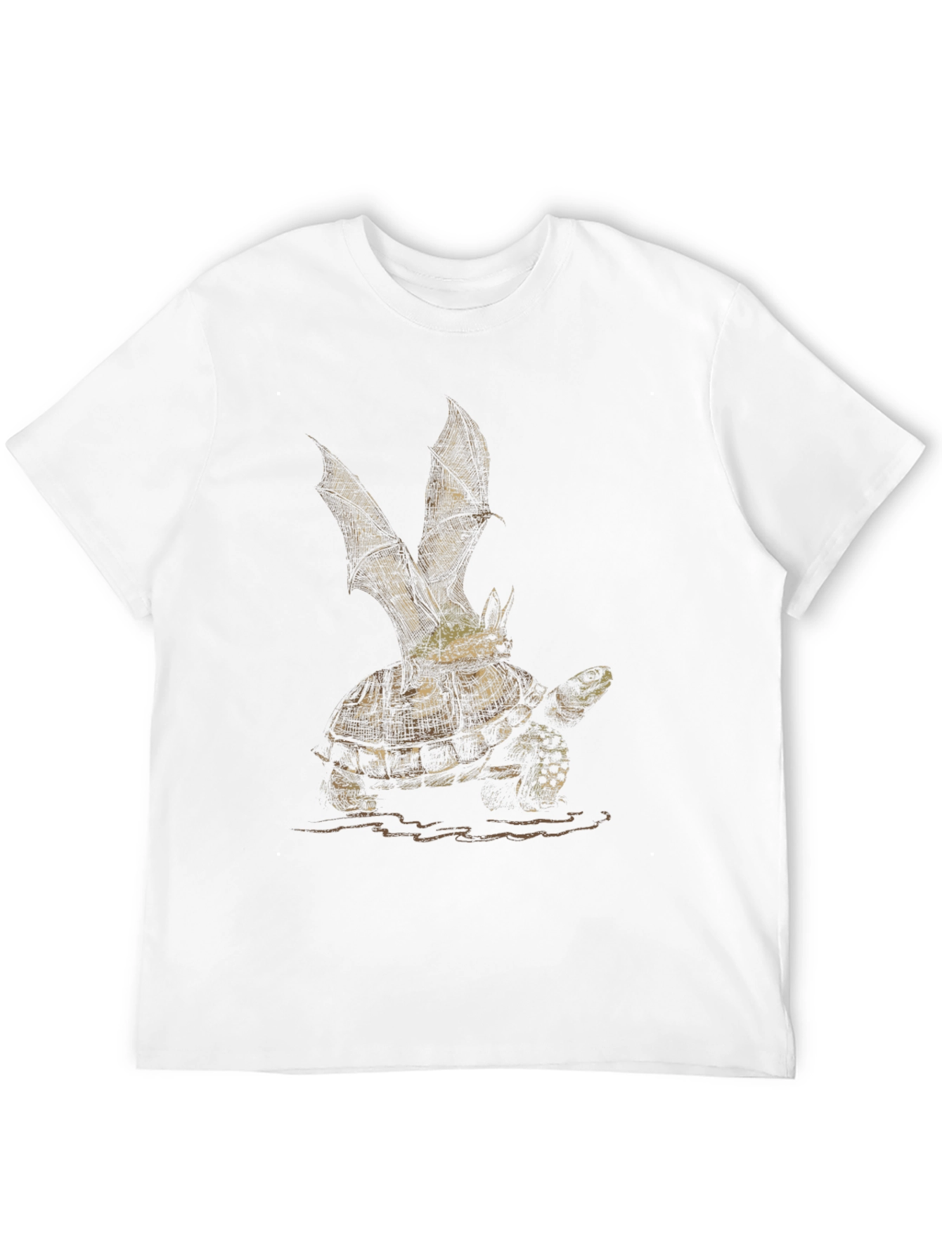 Winged Turtle Graphic Tee - Unique Creature Design