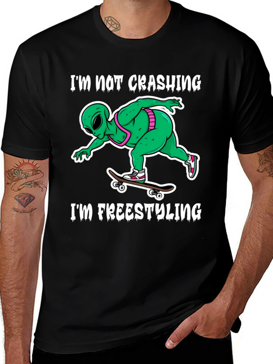 Alien Freestyling Skateboard T-Shirt