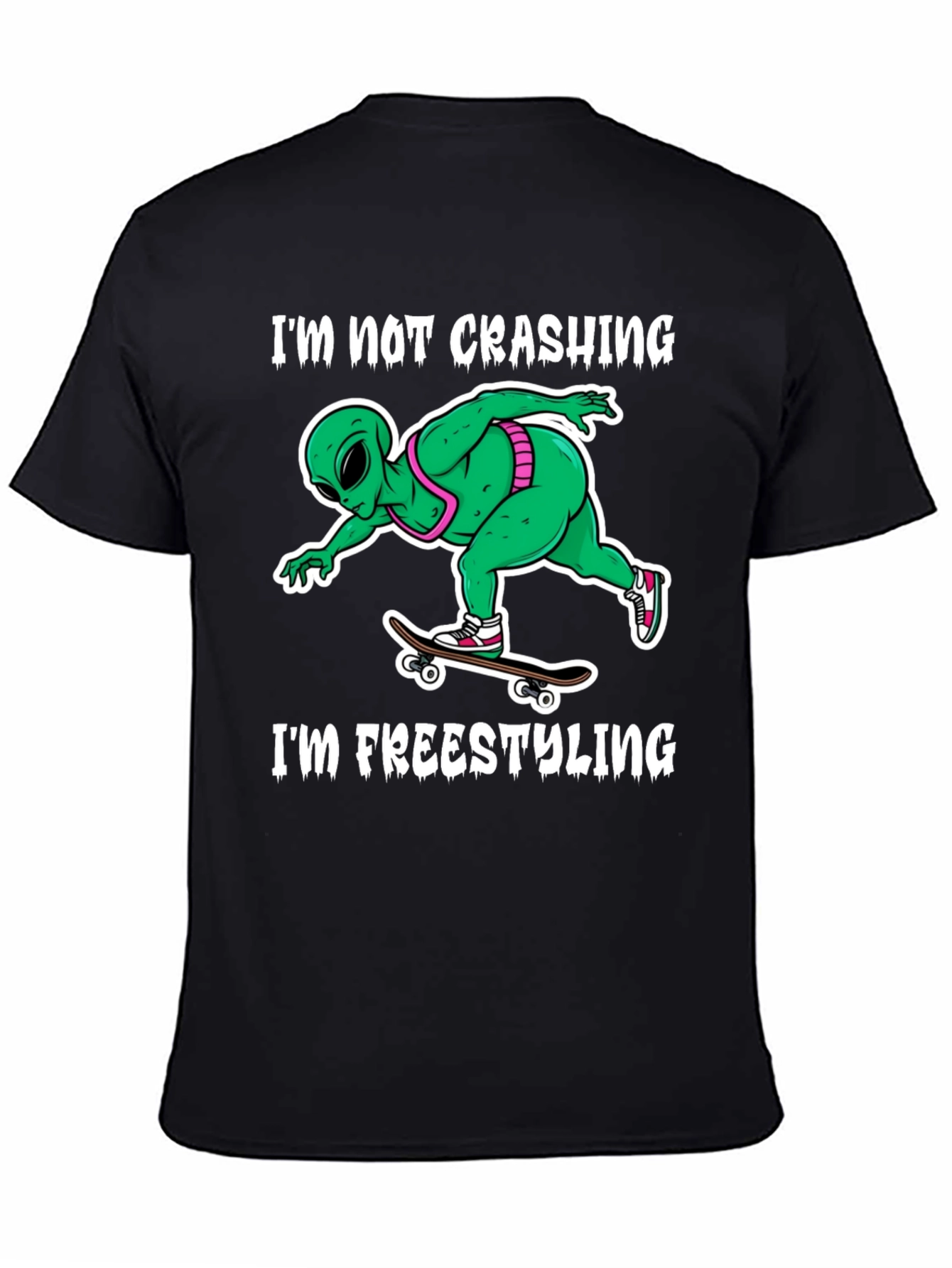 Alien Freestyling Skateboard T-Shirt
