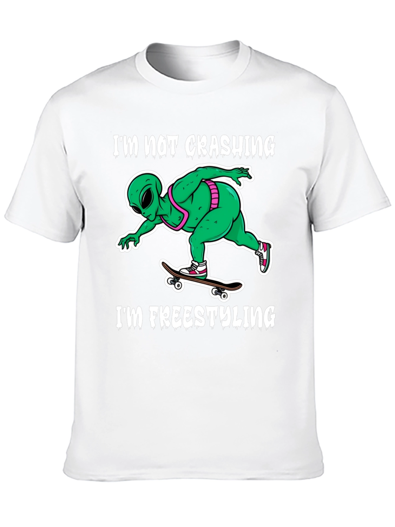 Alien Freestyling Skateboard T-Shirt