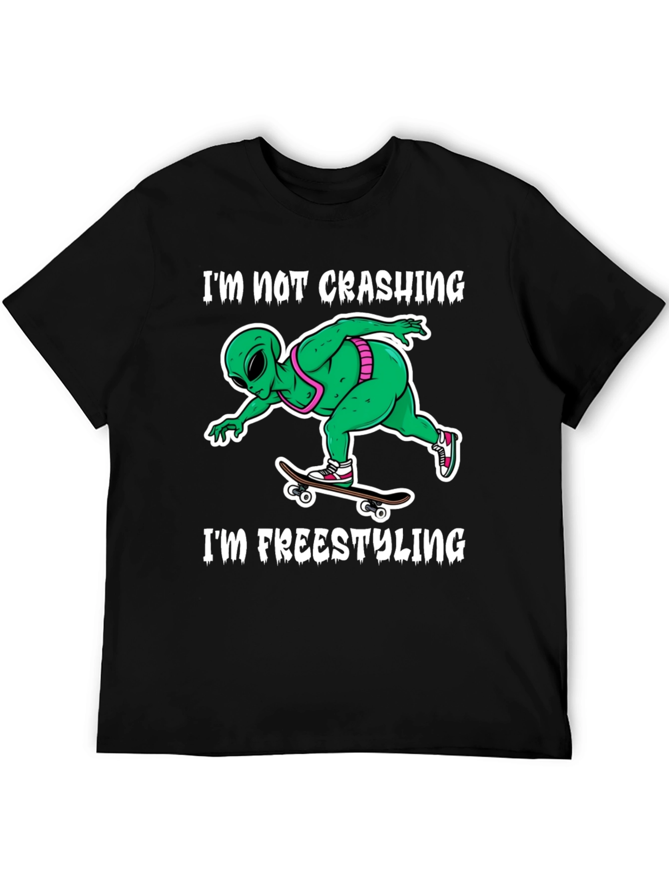 Alien Freestyling Skateboard T-Shirt