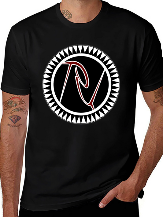 Black Tee with Tribal Circle Logo