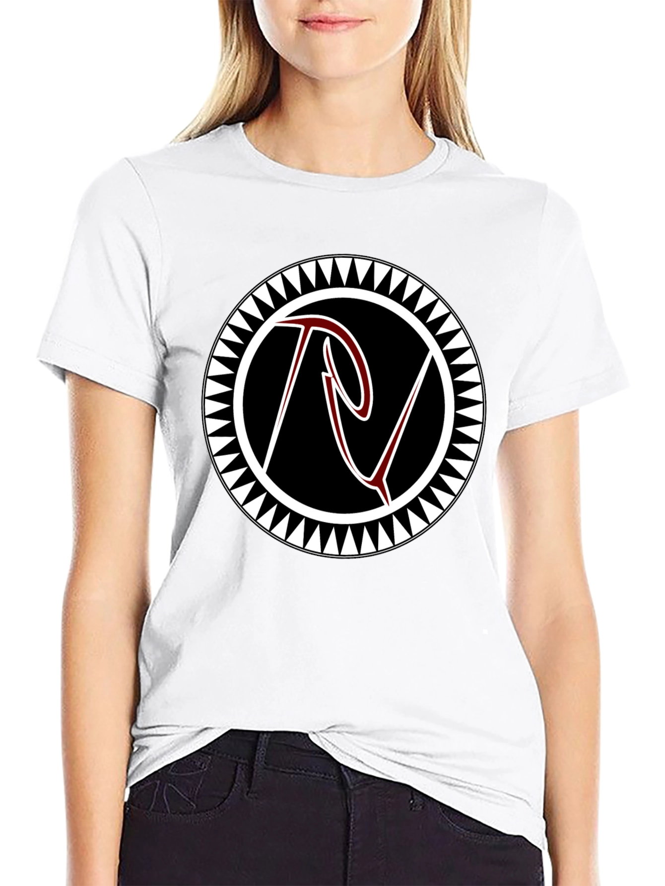 Black Tee with Tribal Circle Logo