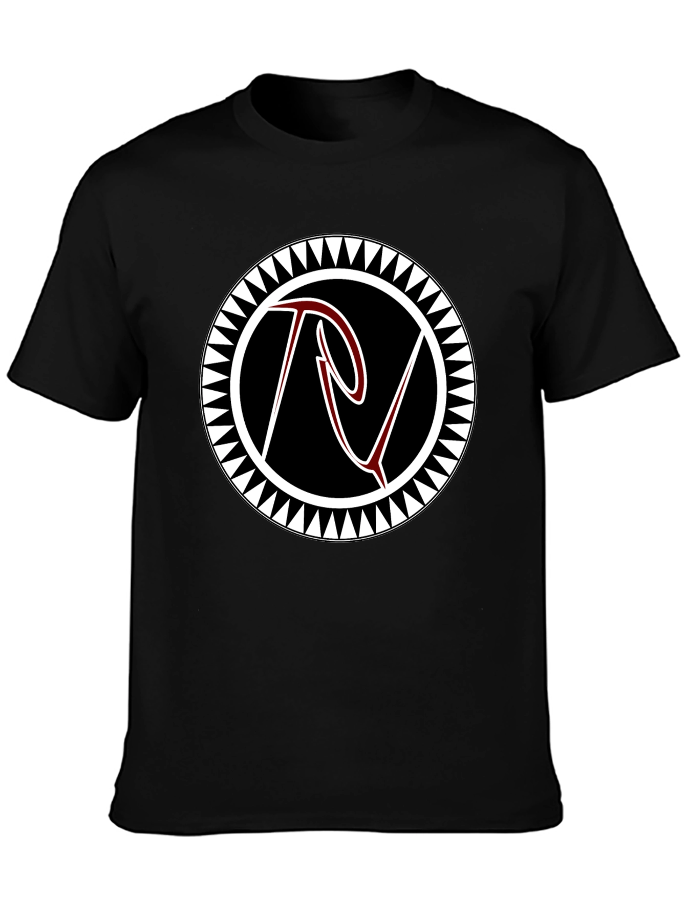 Black Tee with Tribal Circle Logo