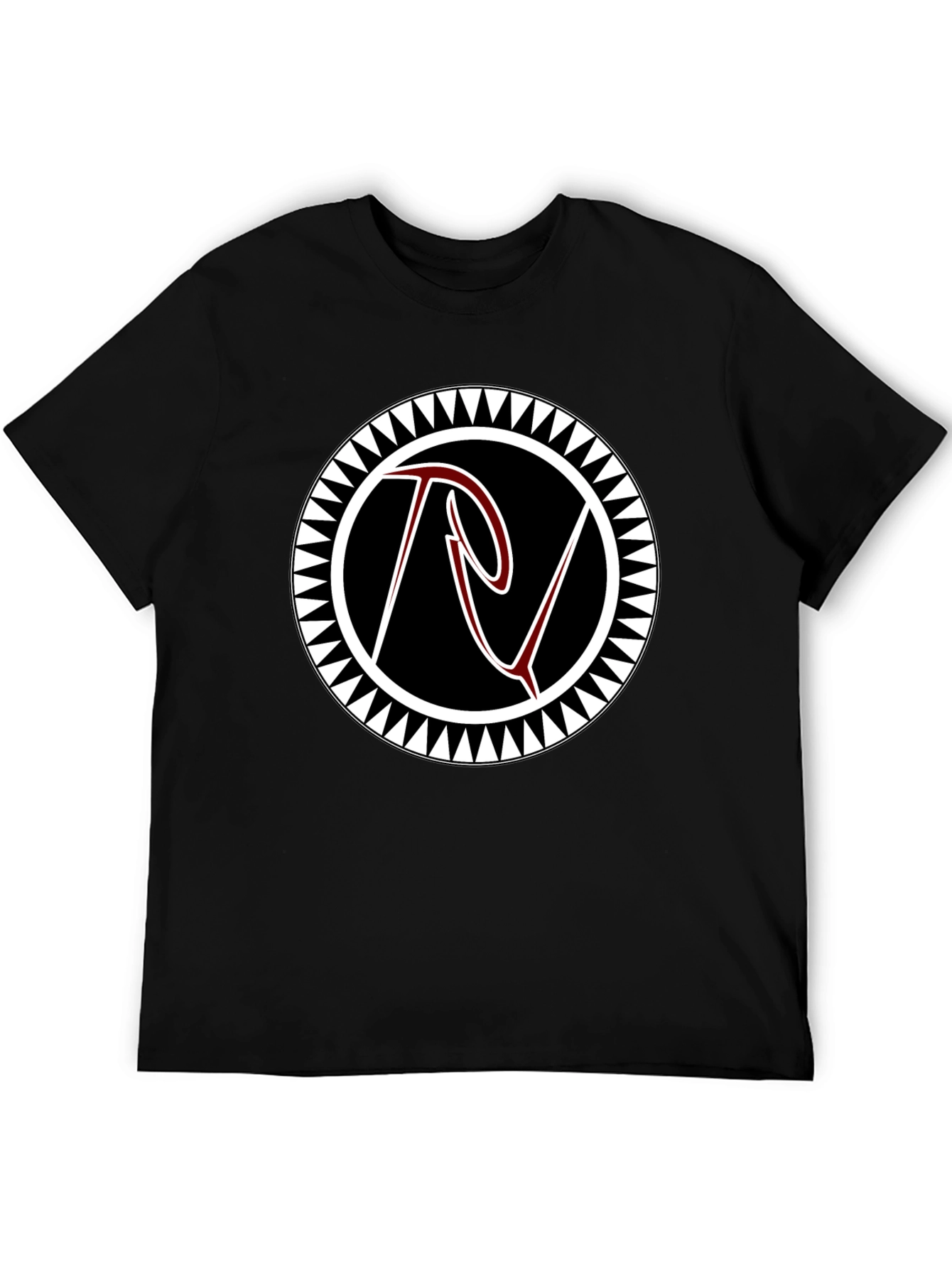 Black Tee with Tribal Circle Logo