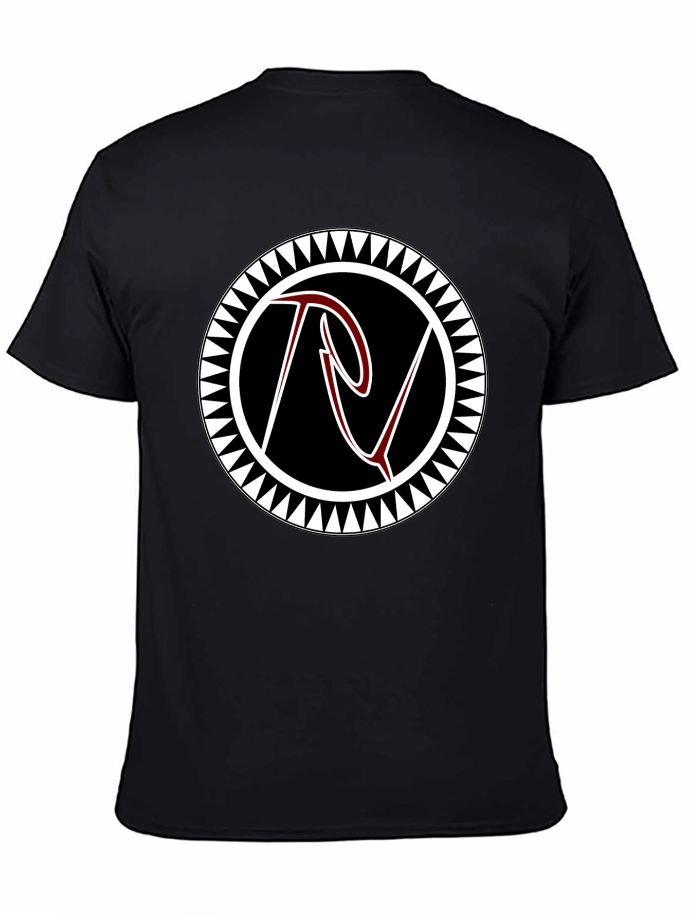 Black Tee with Tribal Circle Logo