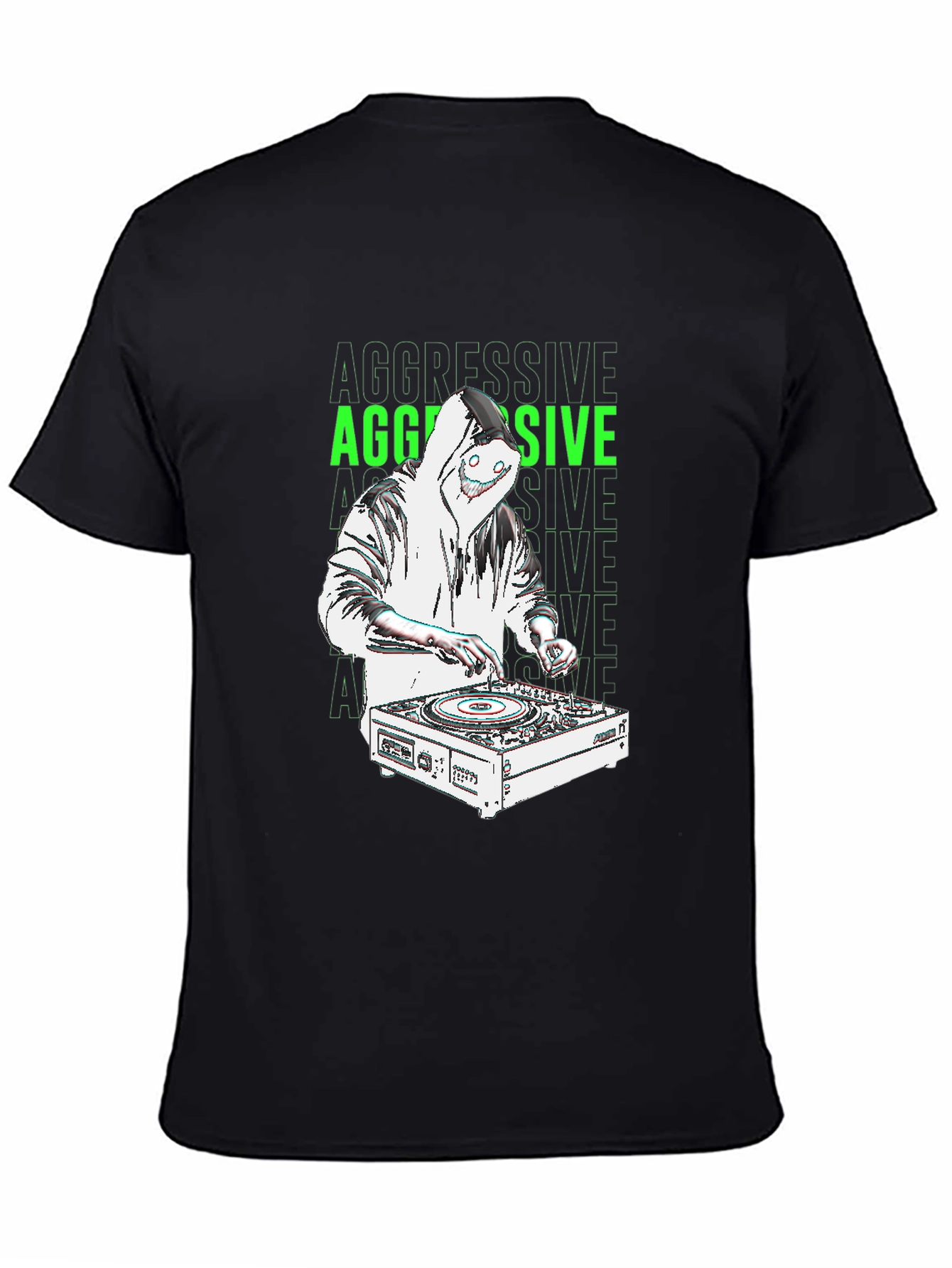 Aggressive DJ Graphic T-Shirt