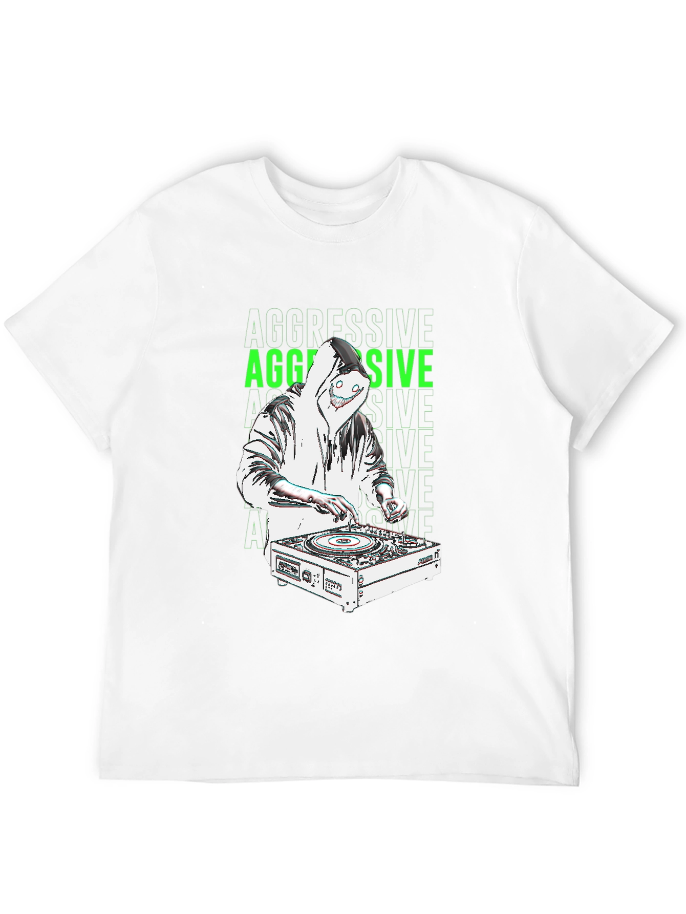 Aggressive DJ Graphic T-Shirt