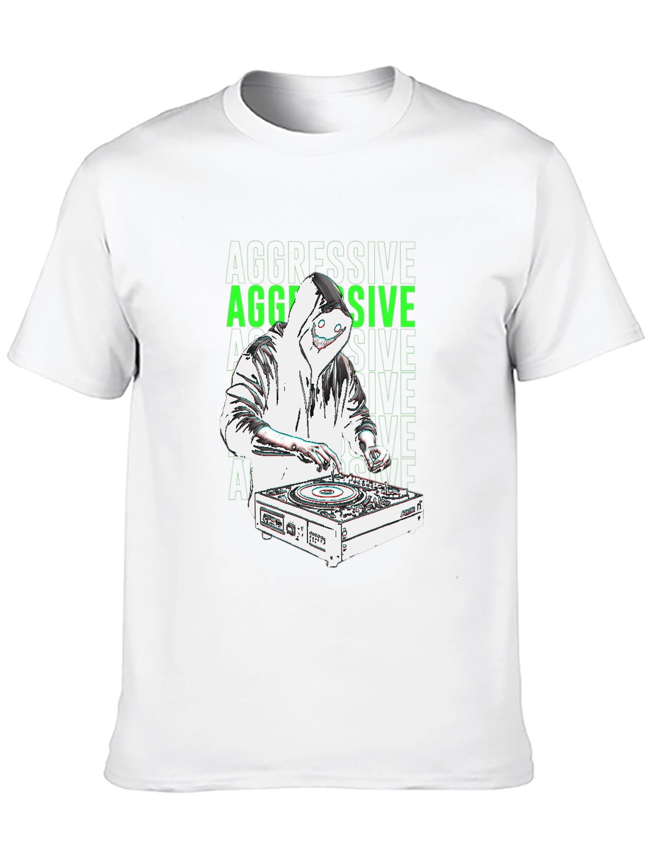 Aggressive DJ Graphic T-Shirt