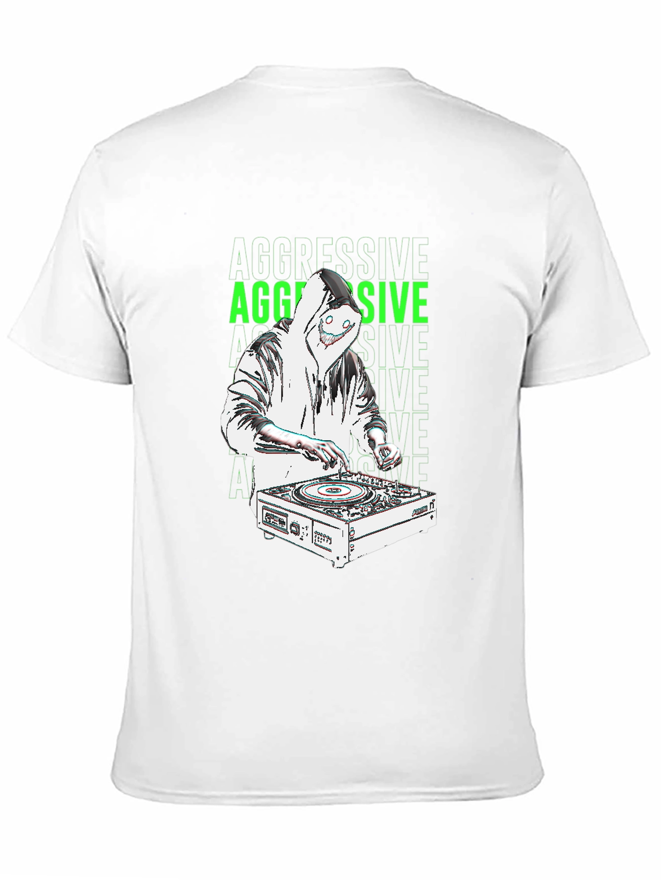 Aggressive DJ Graphic T-Shirt