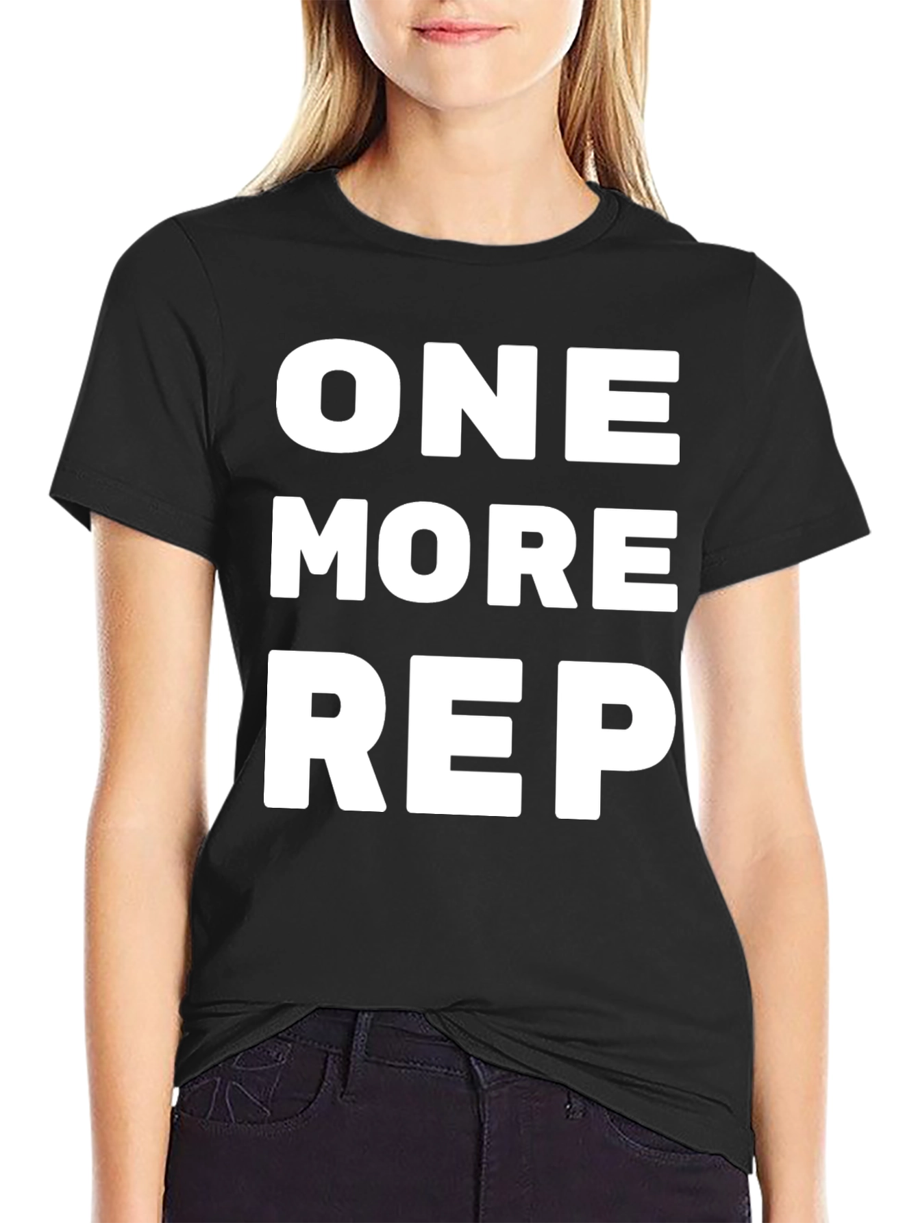 One More Rep Black Graphic Tee