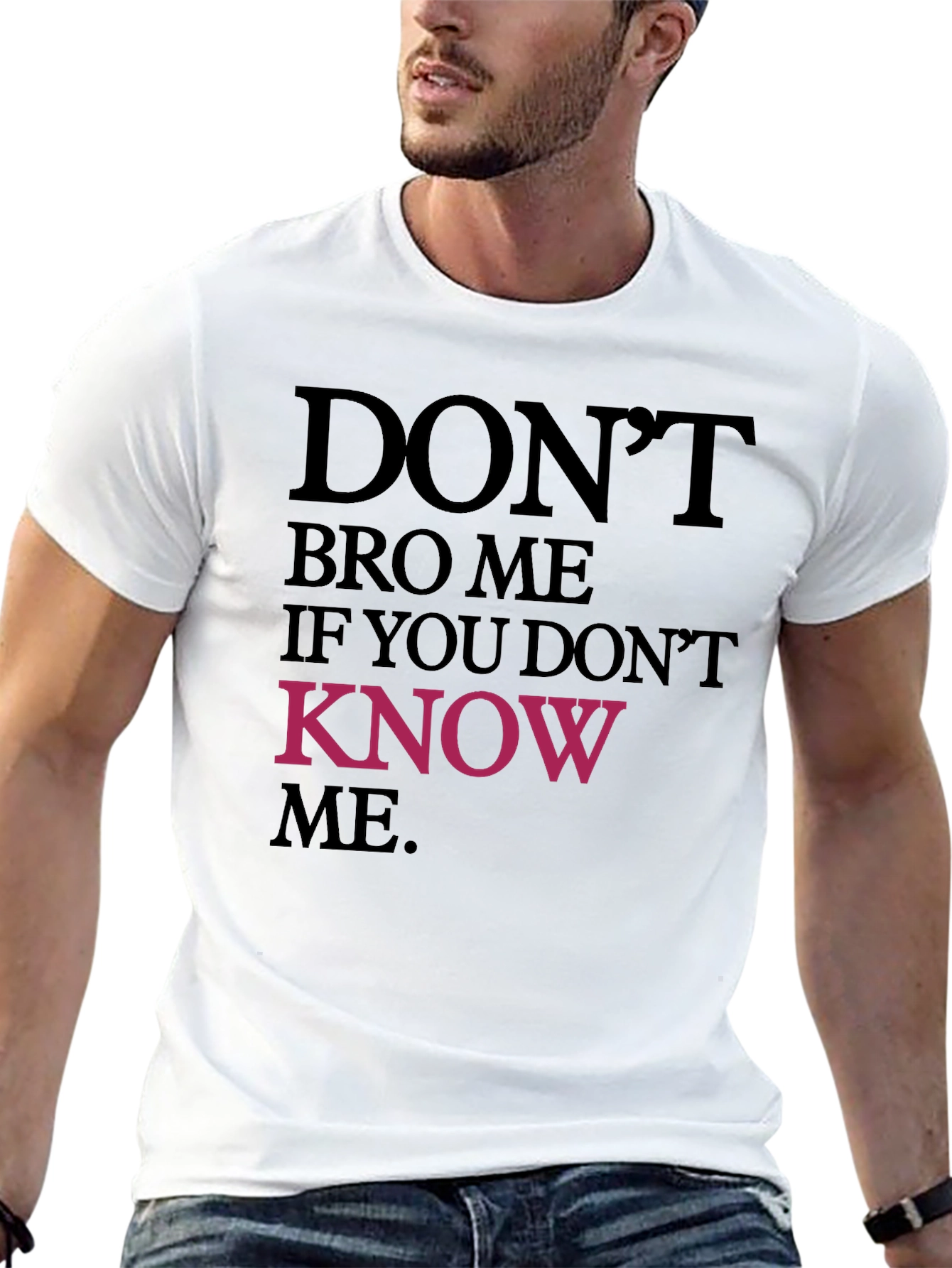 Dont Bro Me Graphic Tee - Black Crewneck T-Shirt