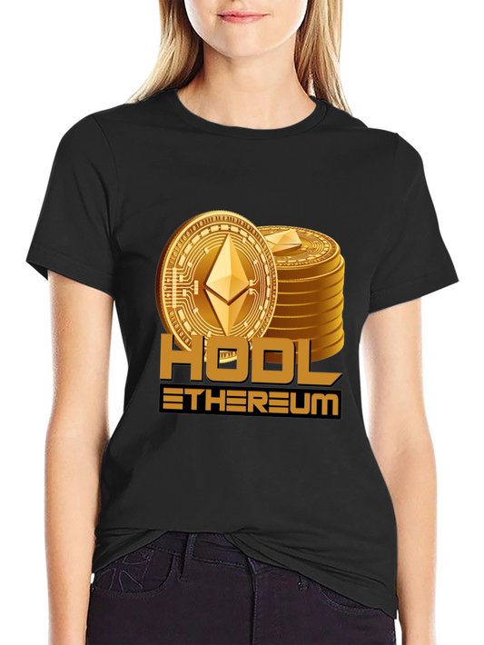 HODL Ethereum Black T-Shirt Crypto Investor Tee