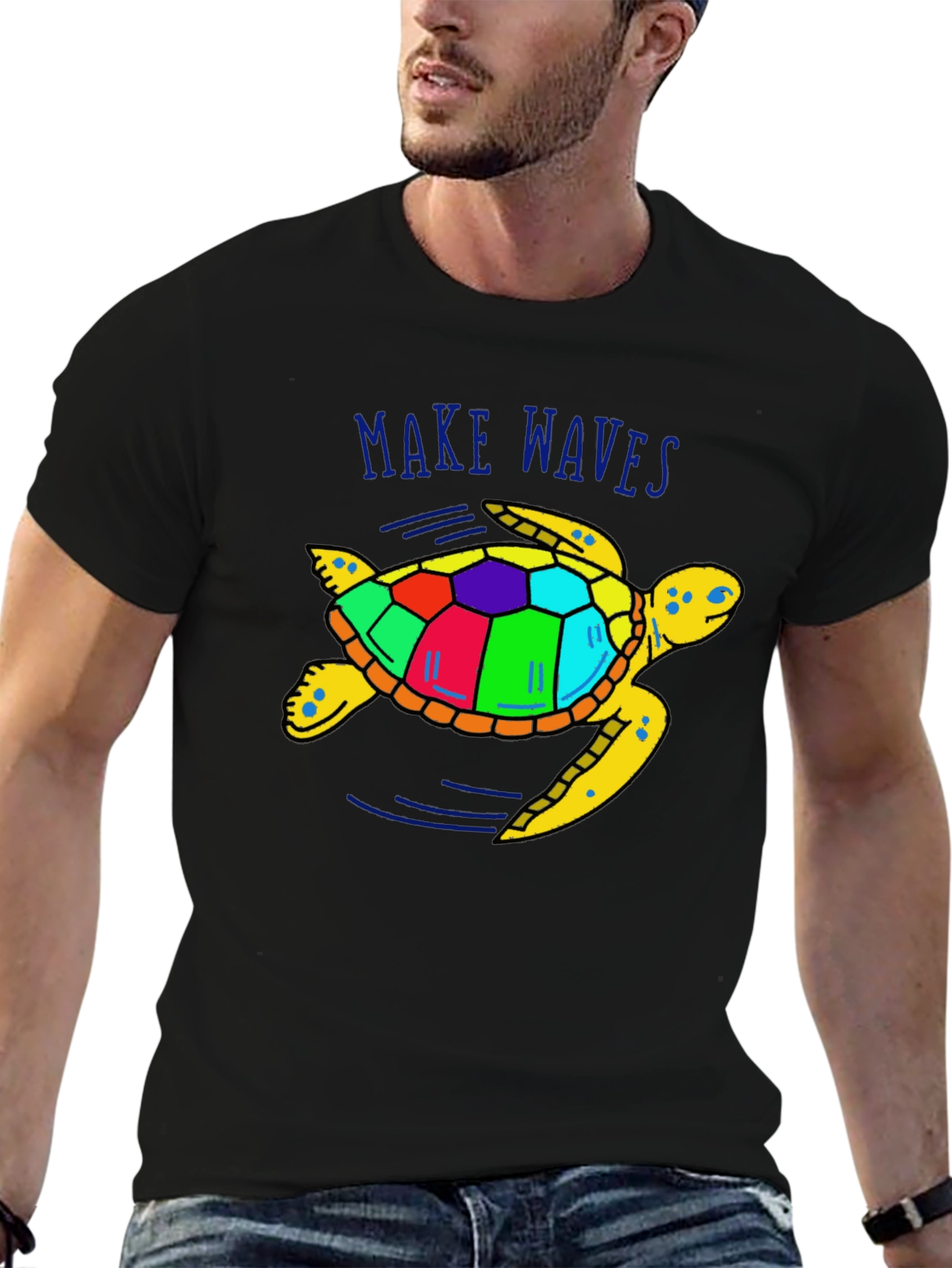 Make Waves Turtle Graphic Tee - Unisex