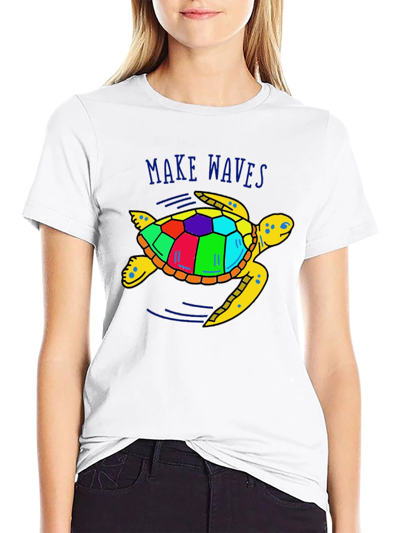 Make Waves Turtle Graphic Tee - Unisex
