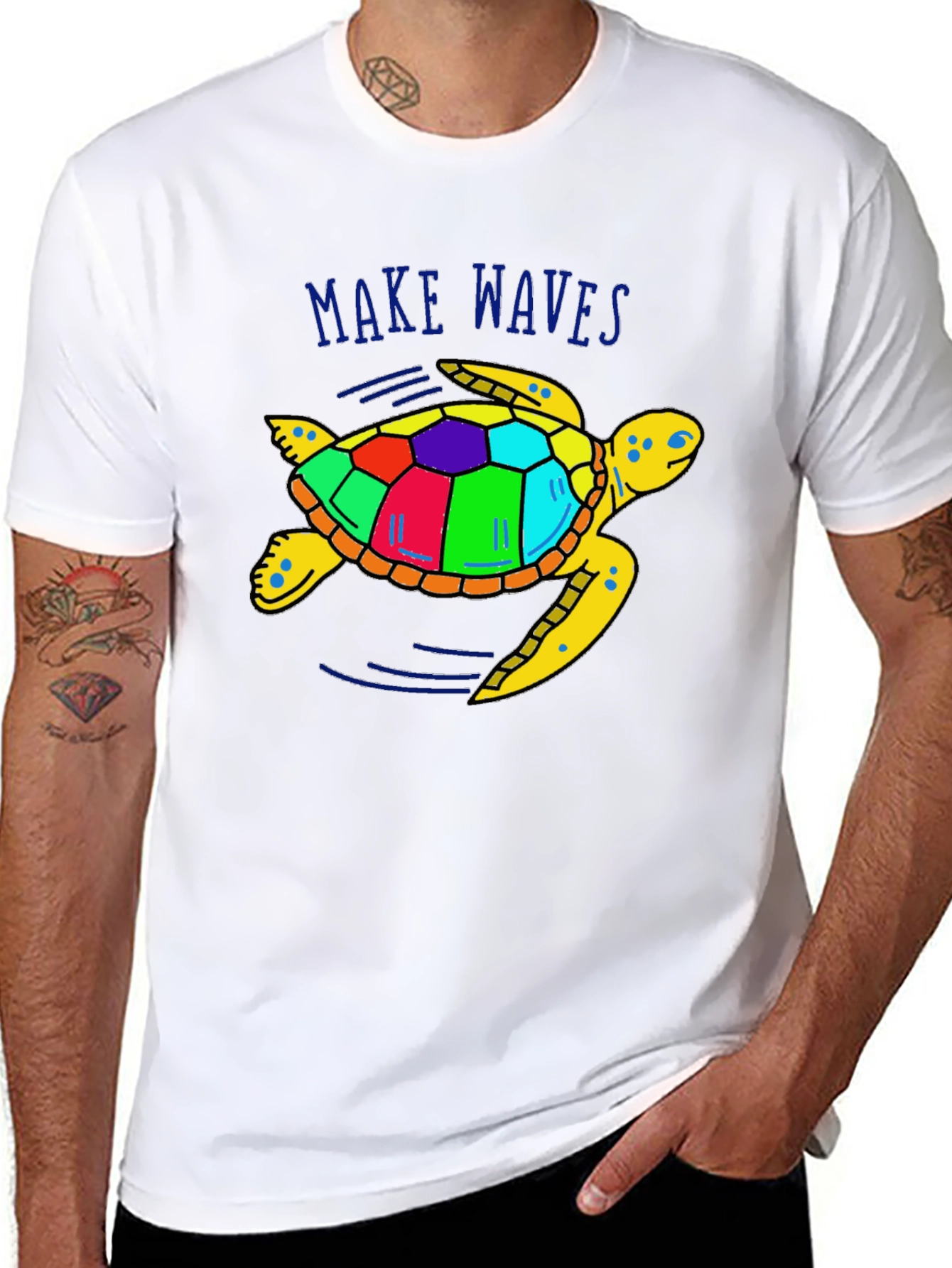 Make Waves Turtle Graphic Tee - Unisex