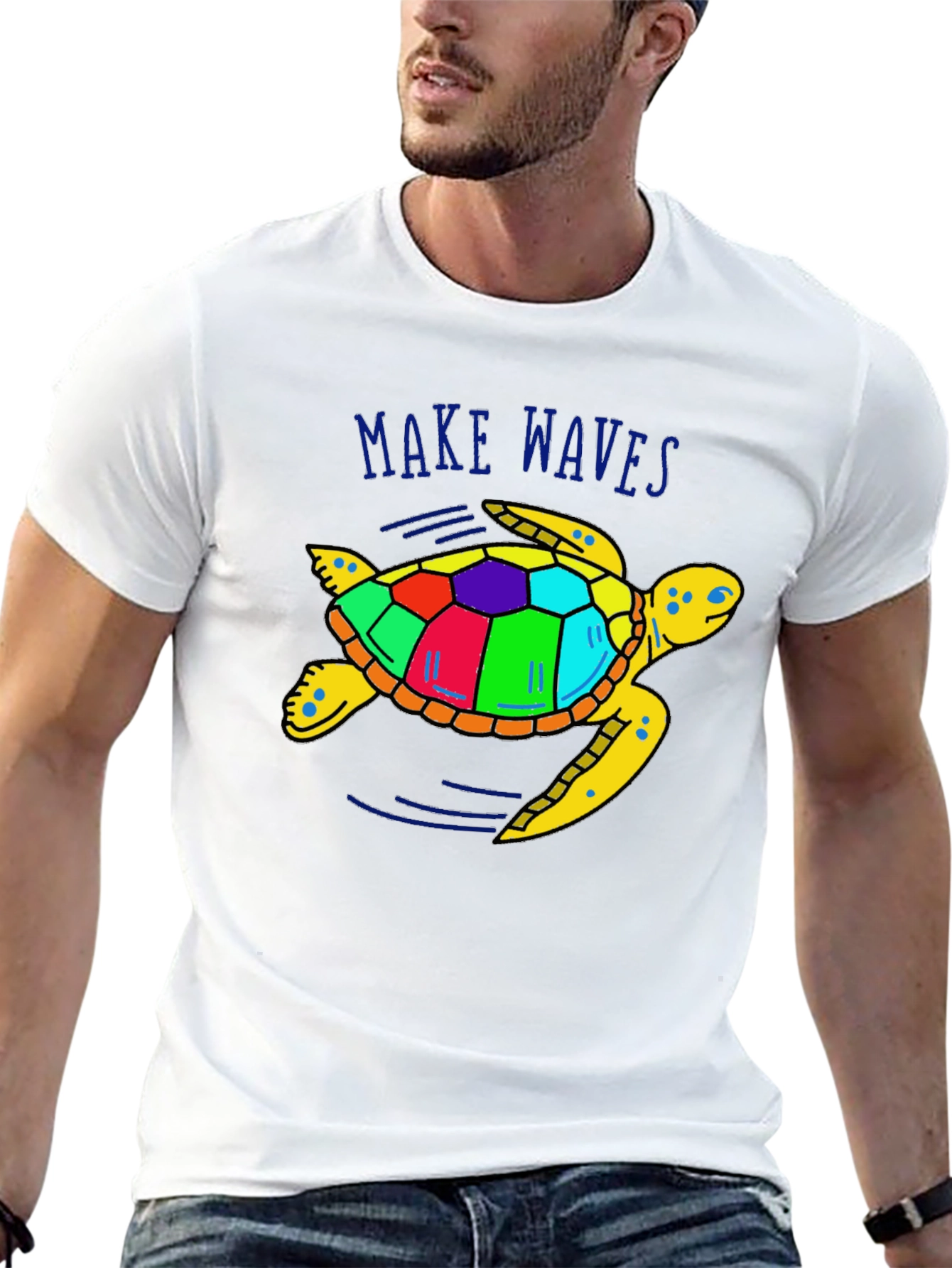 Make Waves Turtle Graphic Tee - Unisex